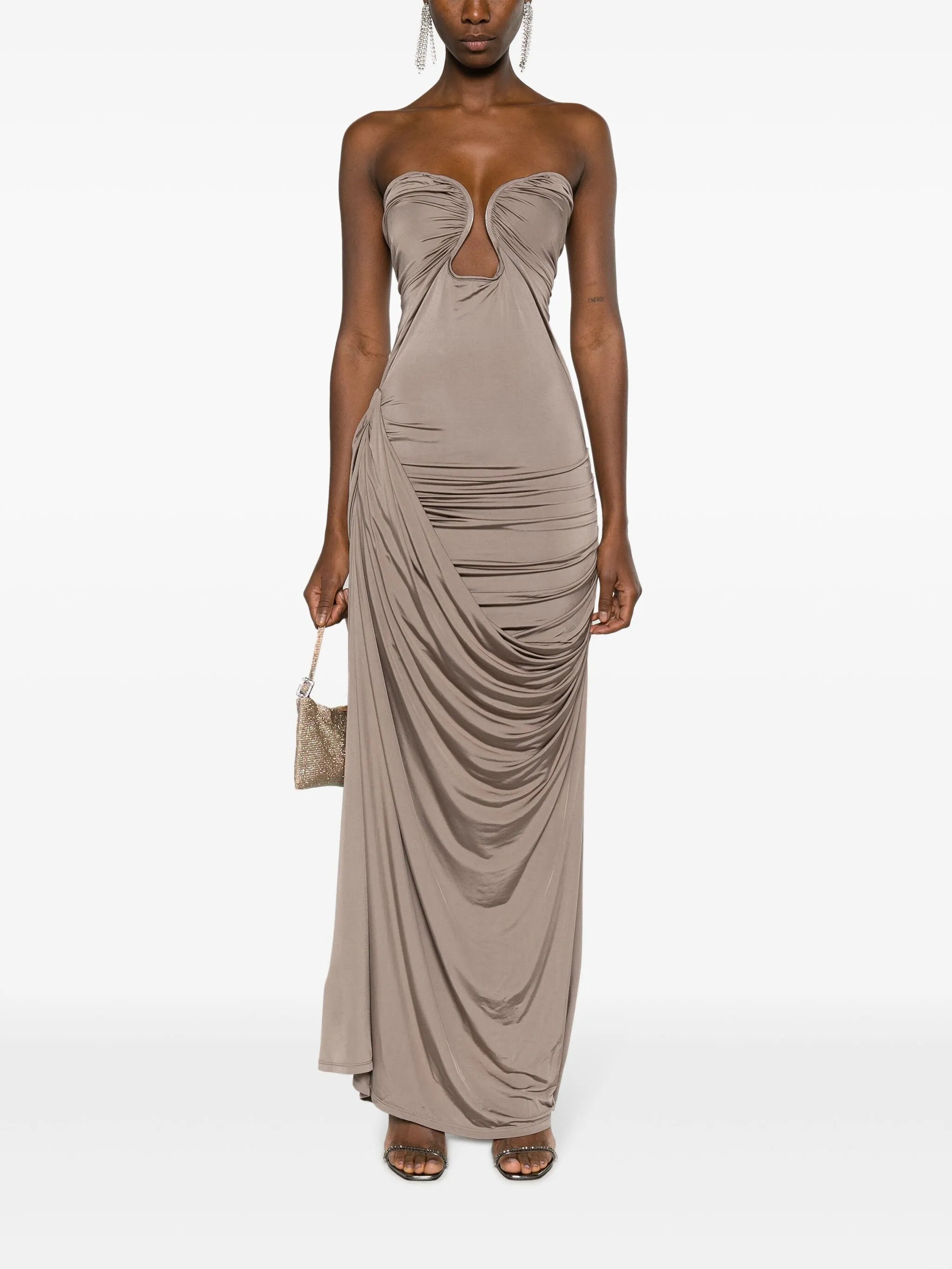 Val ruched maxi dress