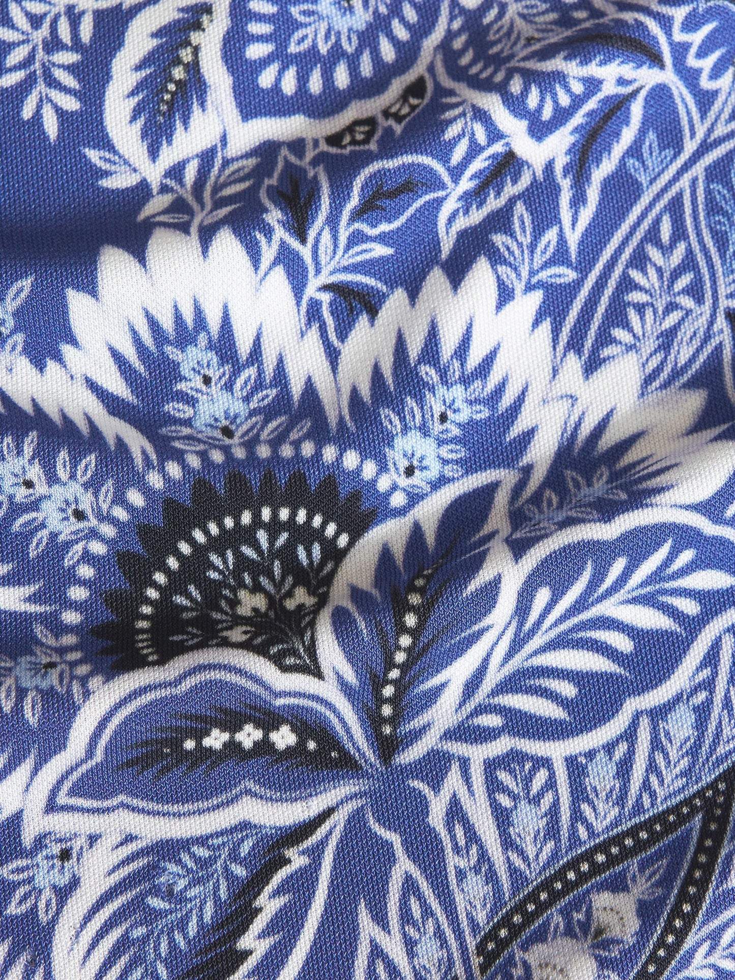 floral-print contrasting-trim blouse