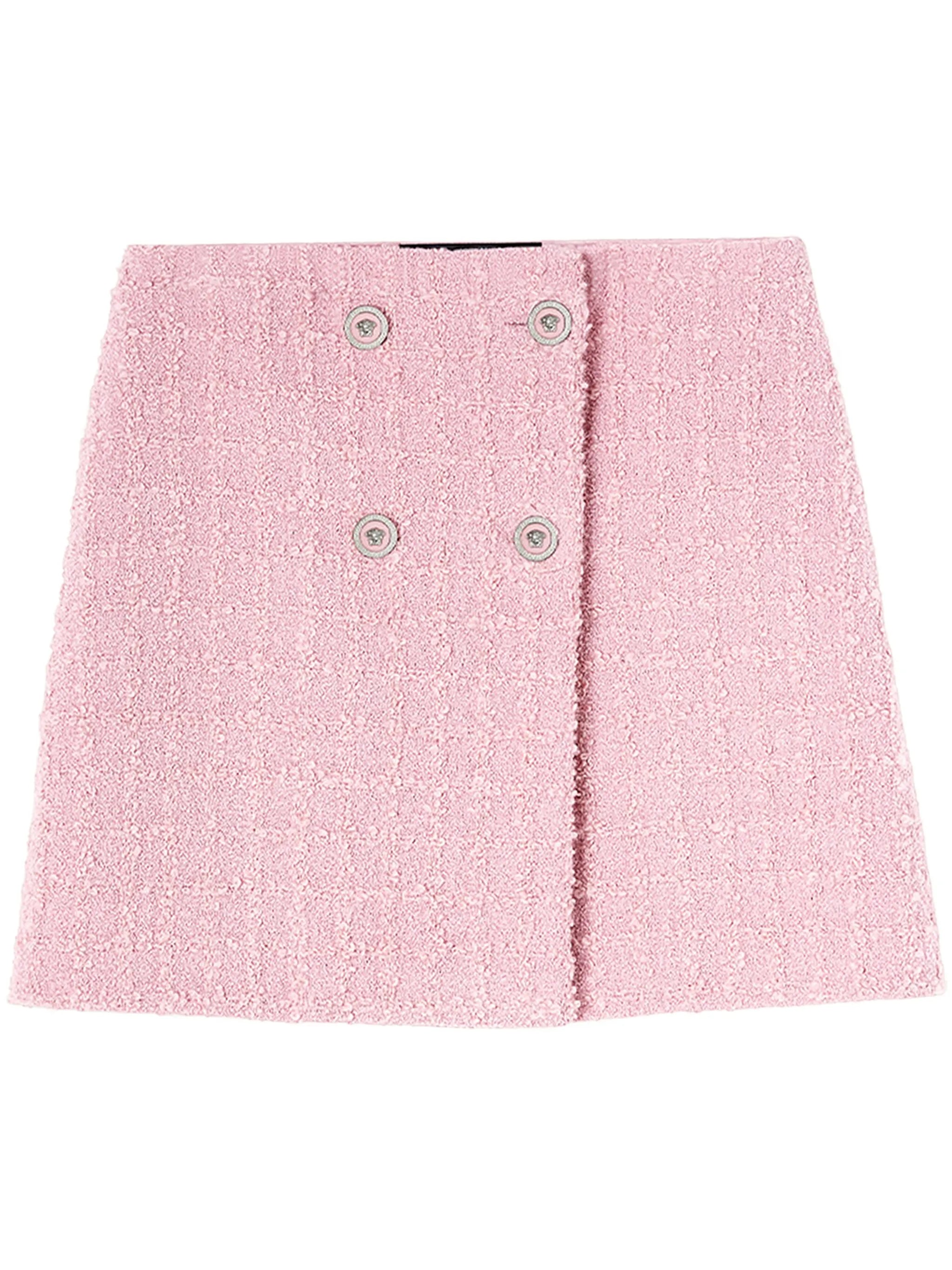 tweed high-waist skirt