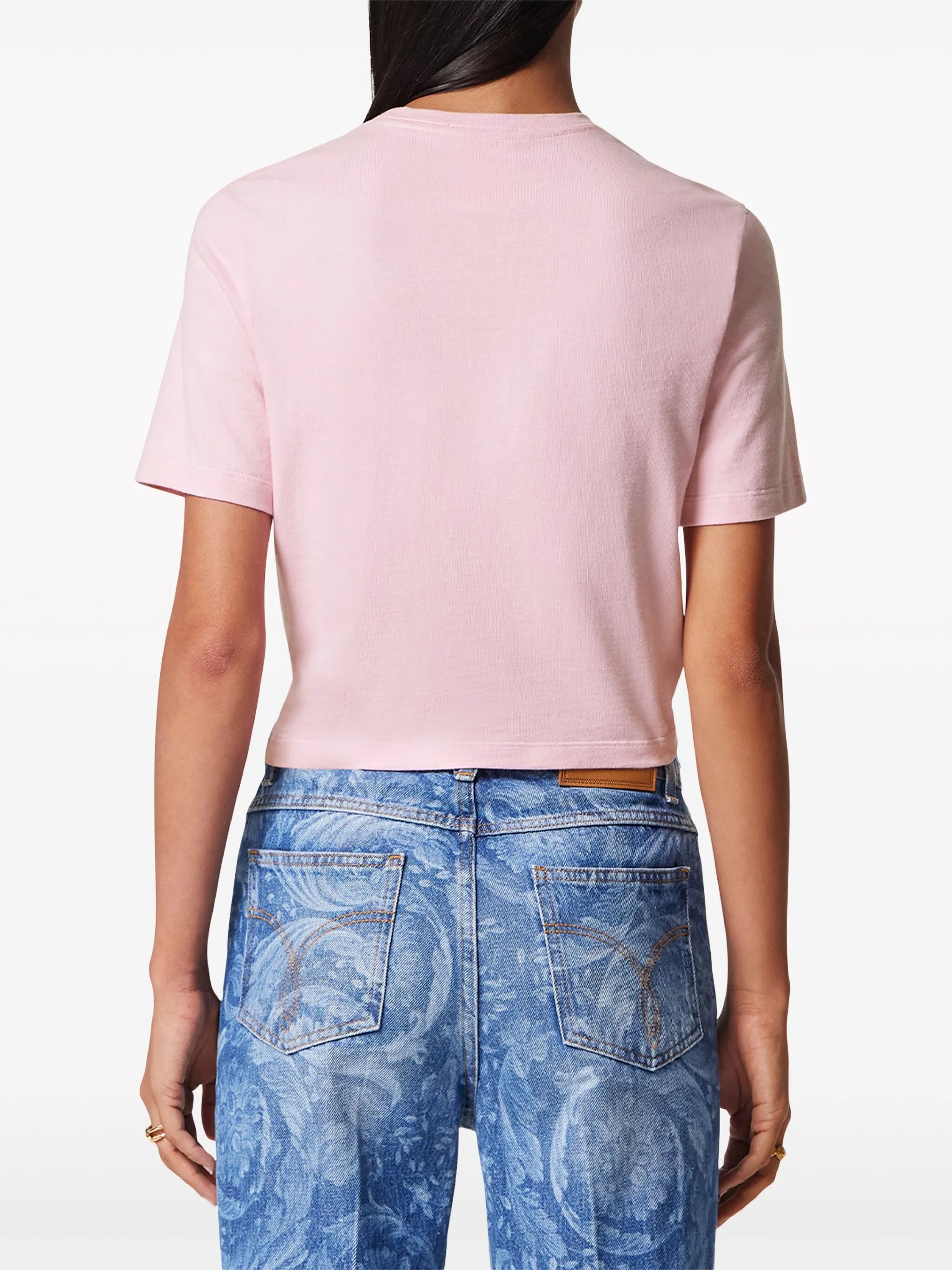 Medusa-safety-pin cotton T-shirt