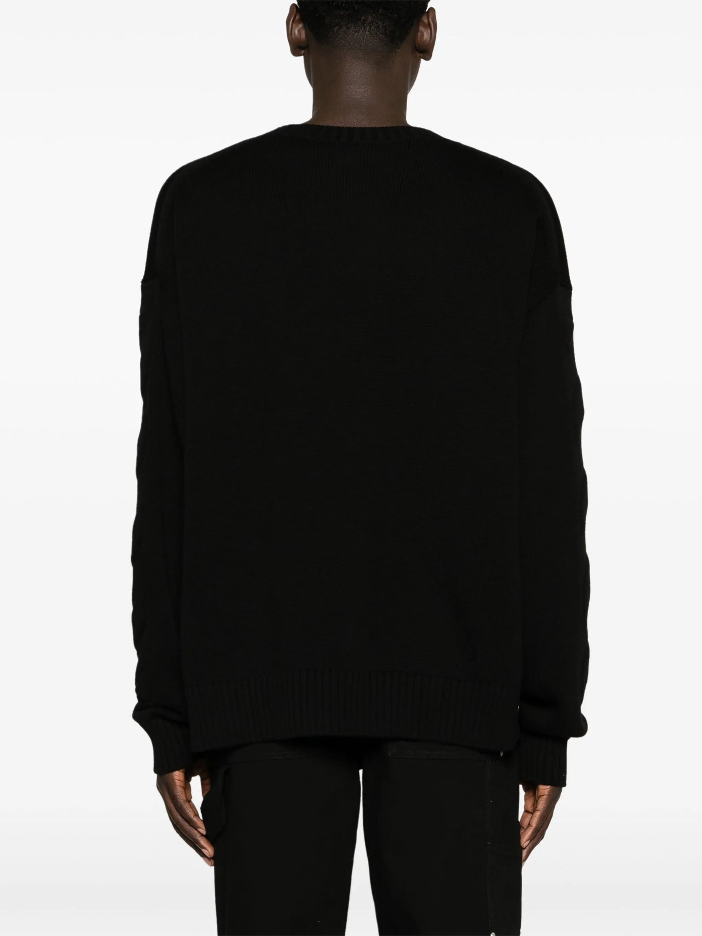 3D Diag ribbed-knit jumper