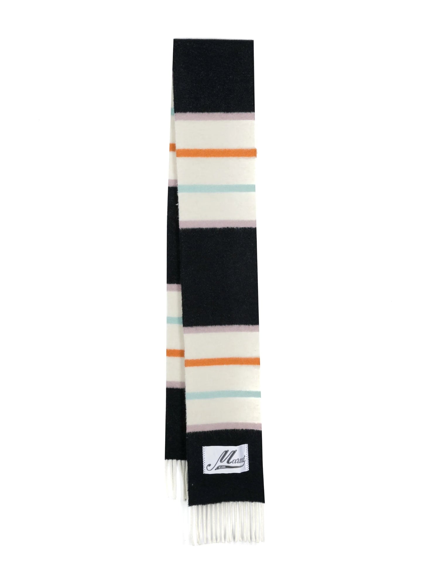 striped alpaca-blend scarf