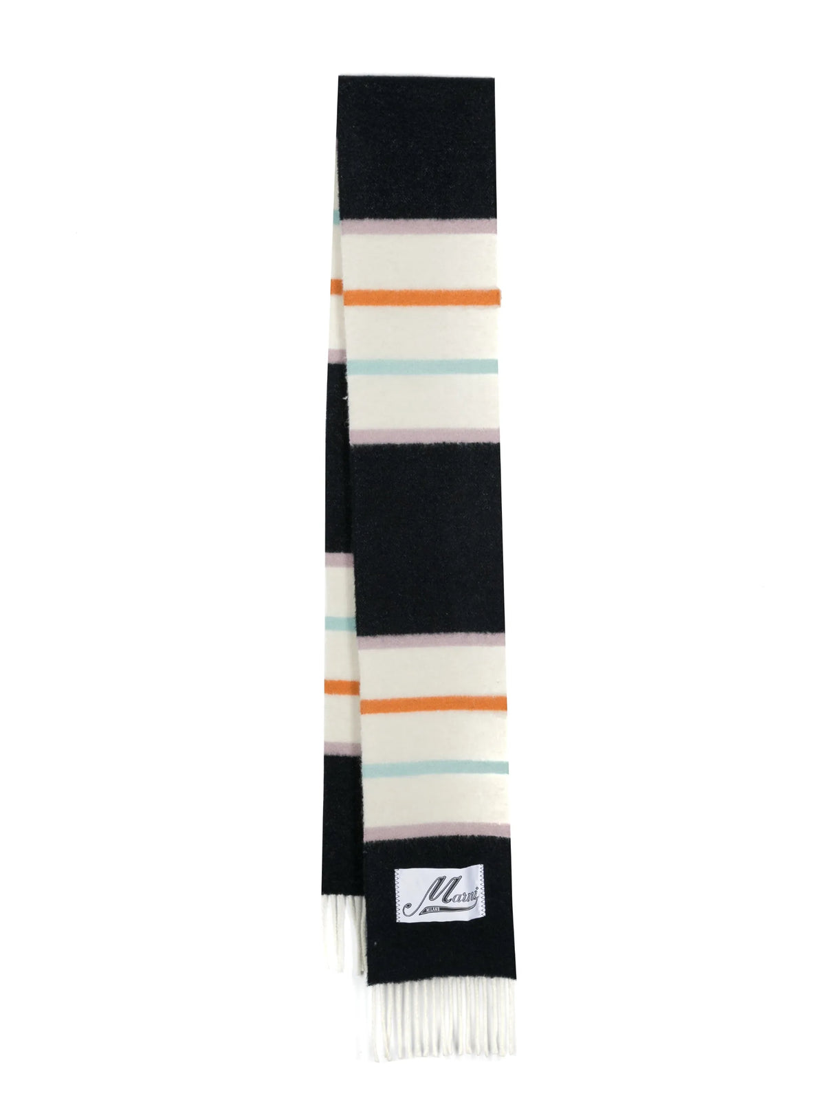 striped alpaca-blend scarf