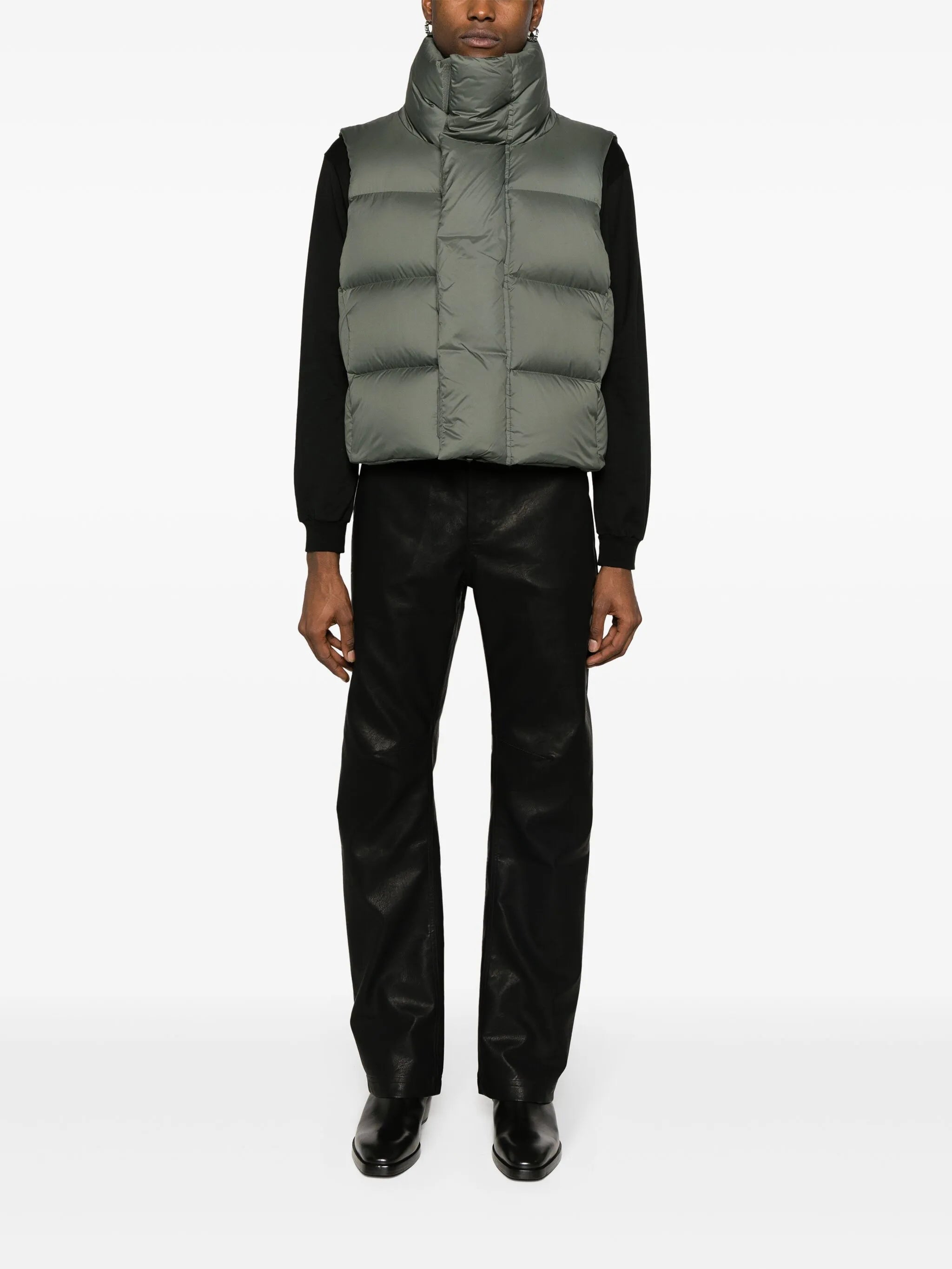 padded quilted down gilet