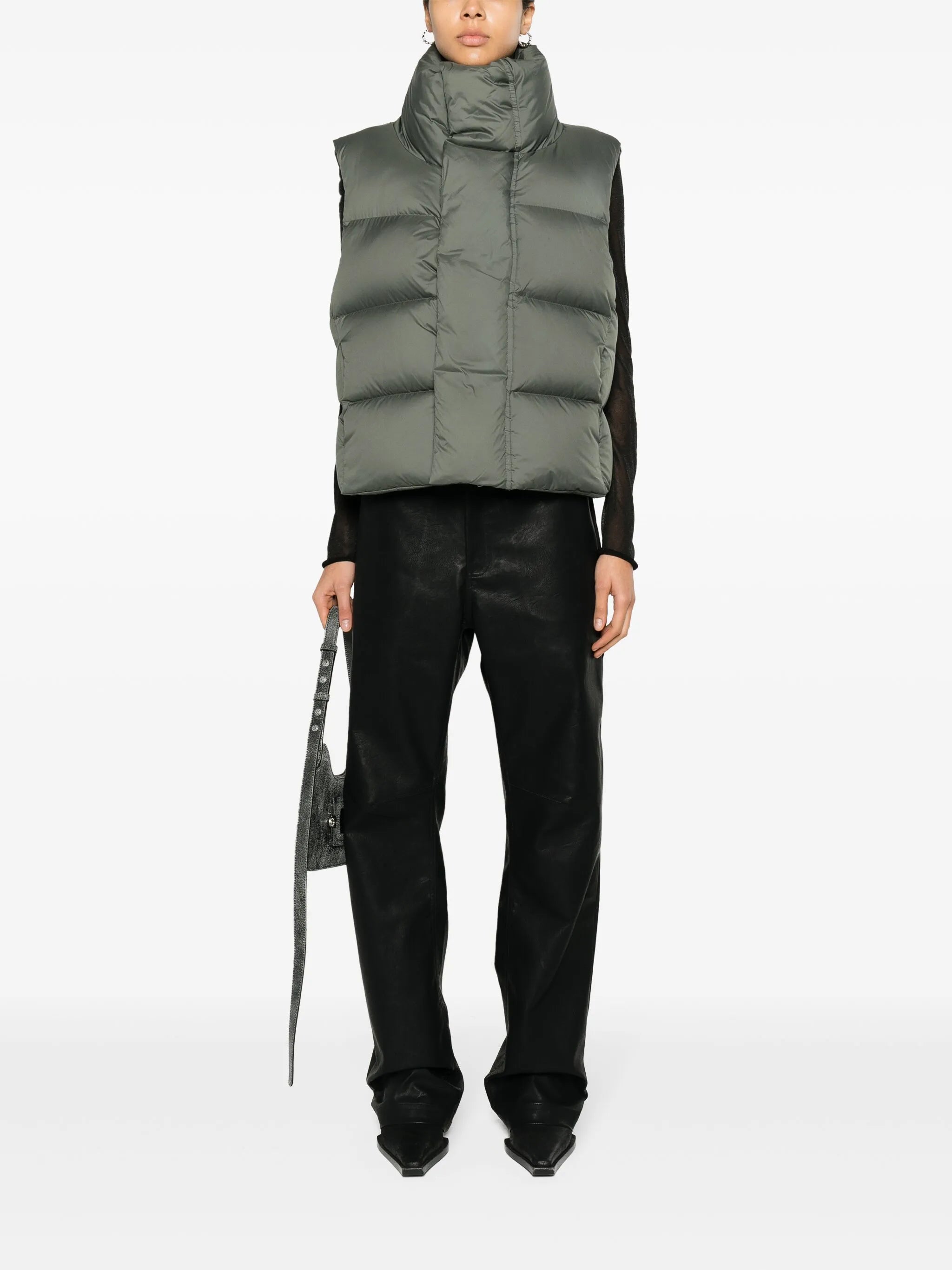 padded quilted down gilet