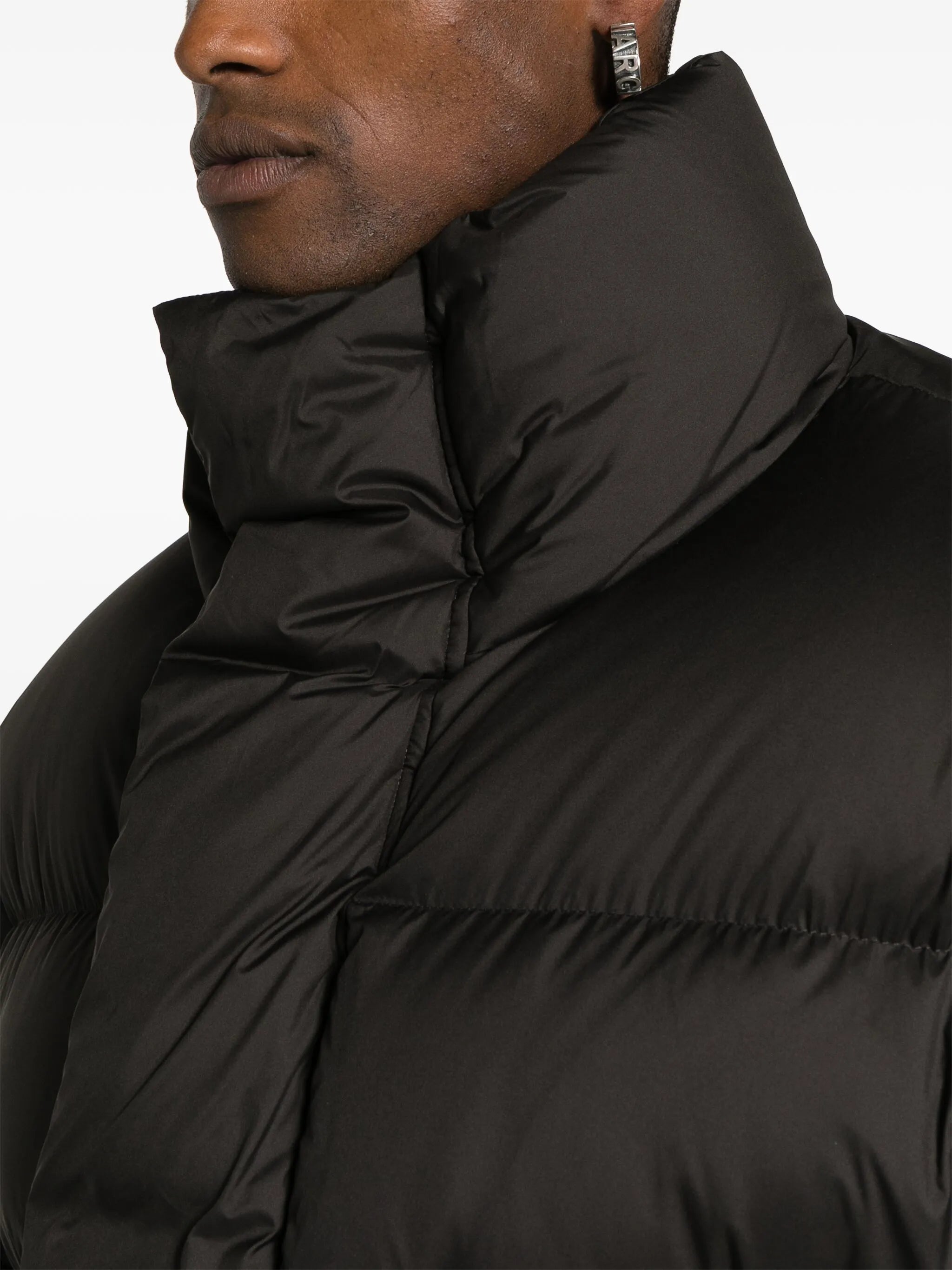 oversized quilted down coat