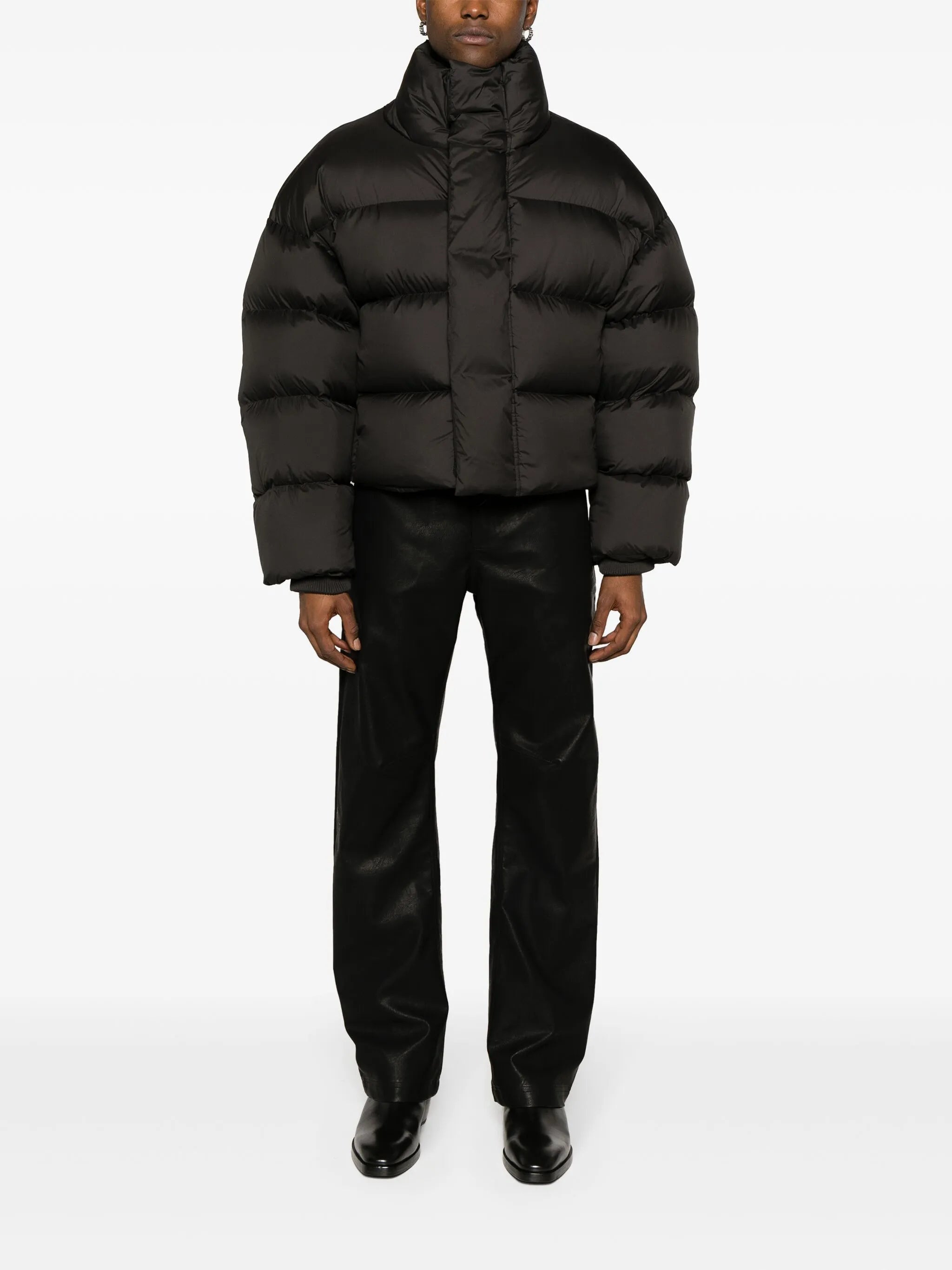 oversized quilted down coat