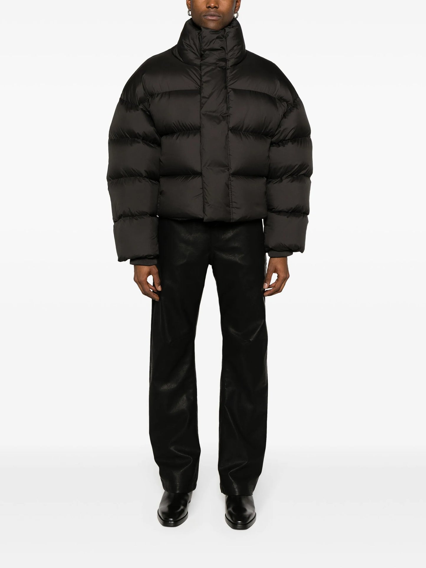 oversized quilted down coat