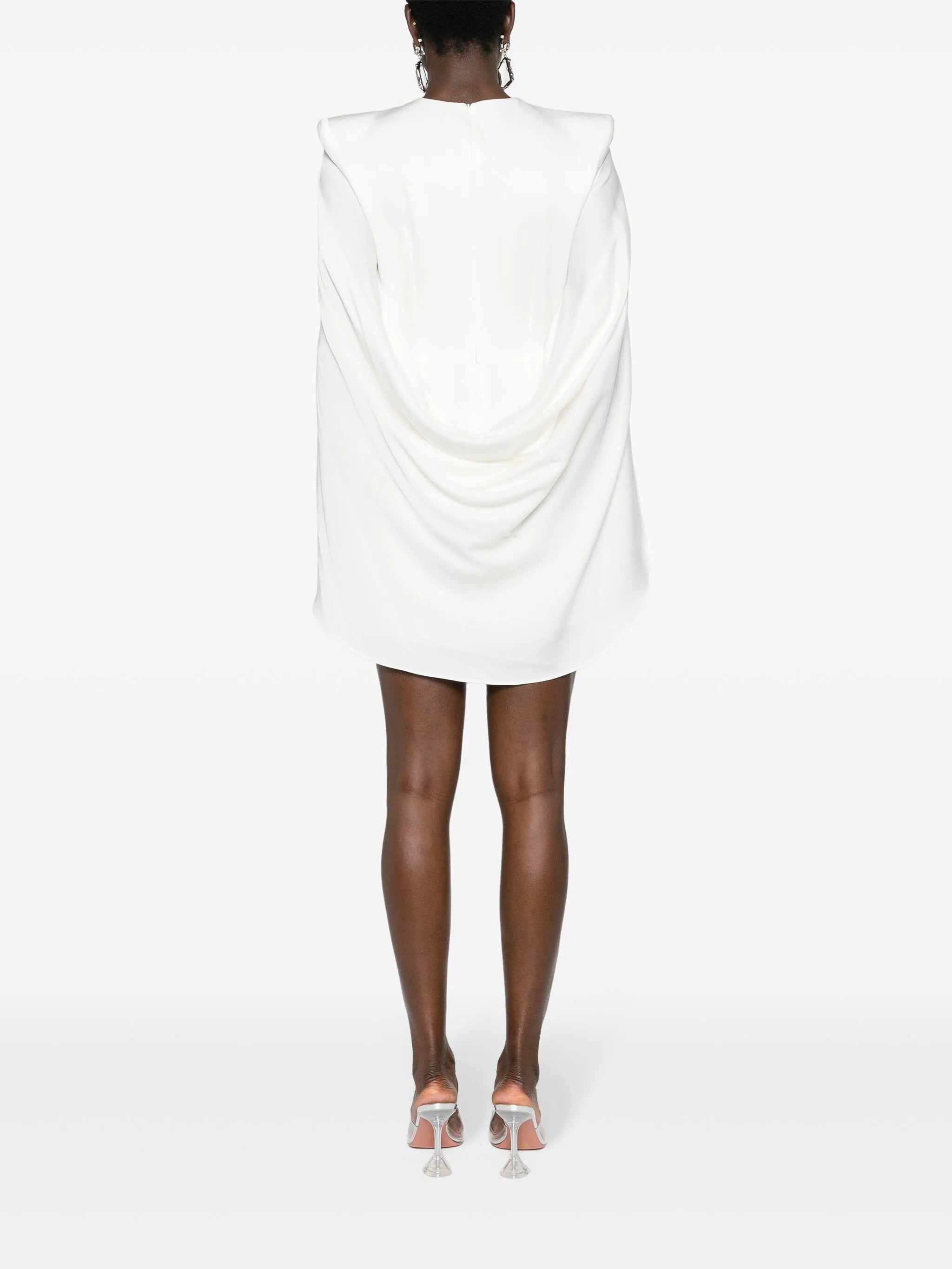 cape-detail crepe minidress