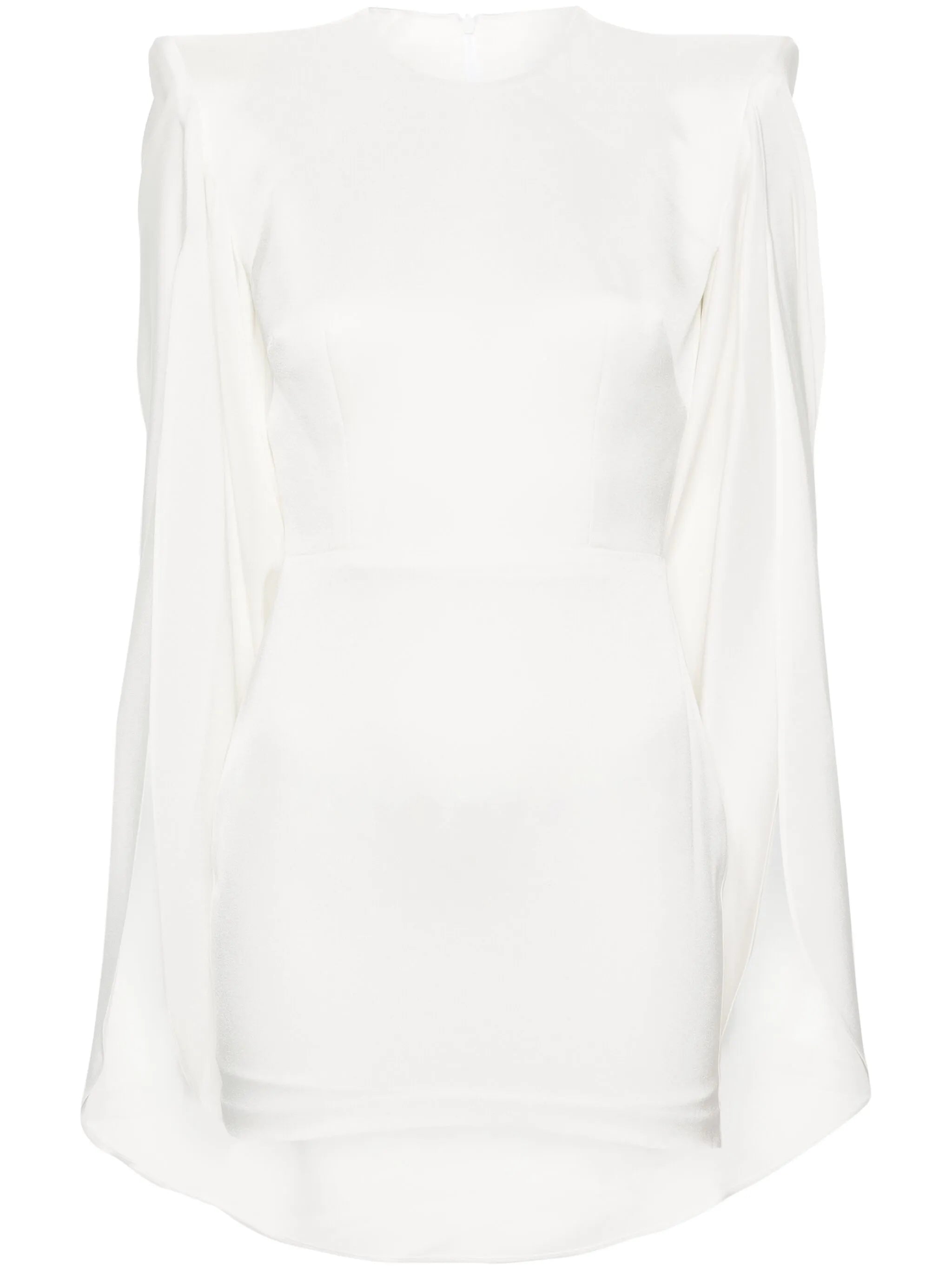 cape-detail crepe minidress