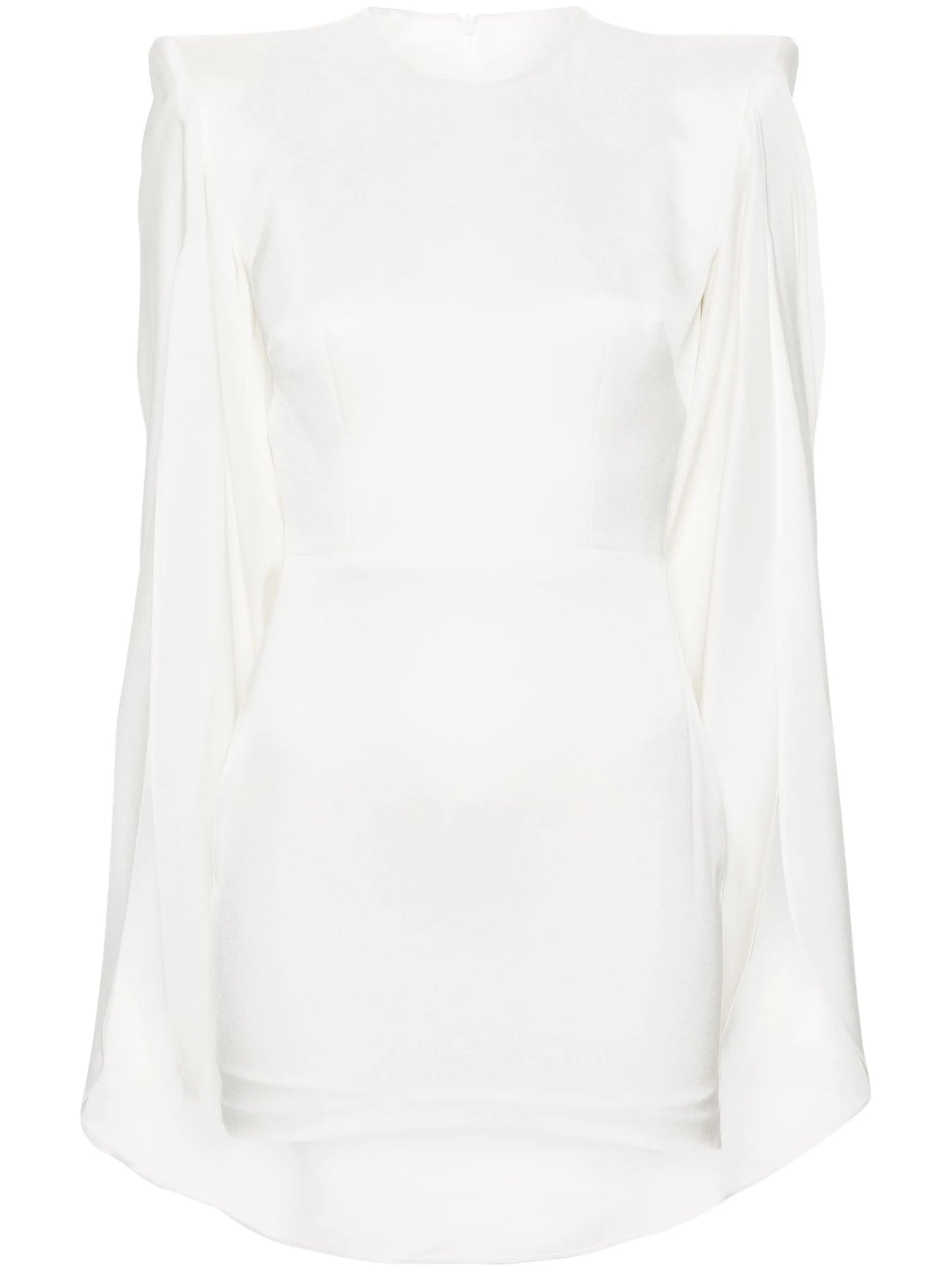 cape-detail crepe minidress