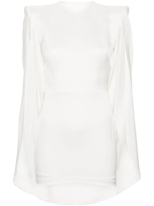 cape-detail crepe minidress