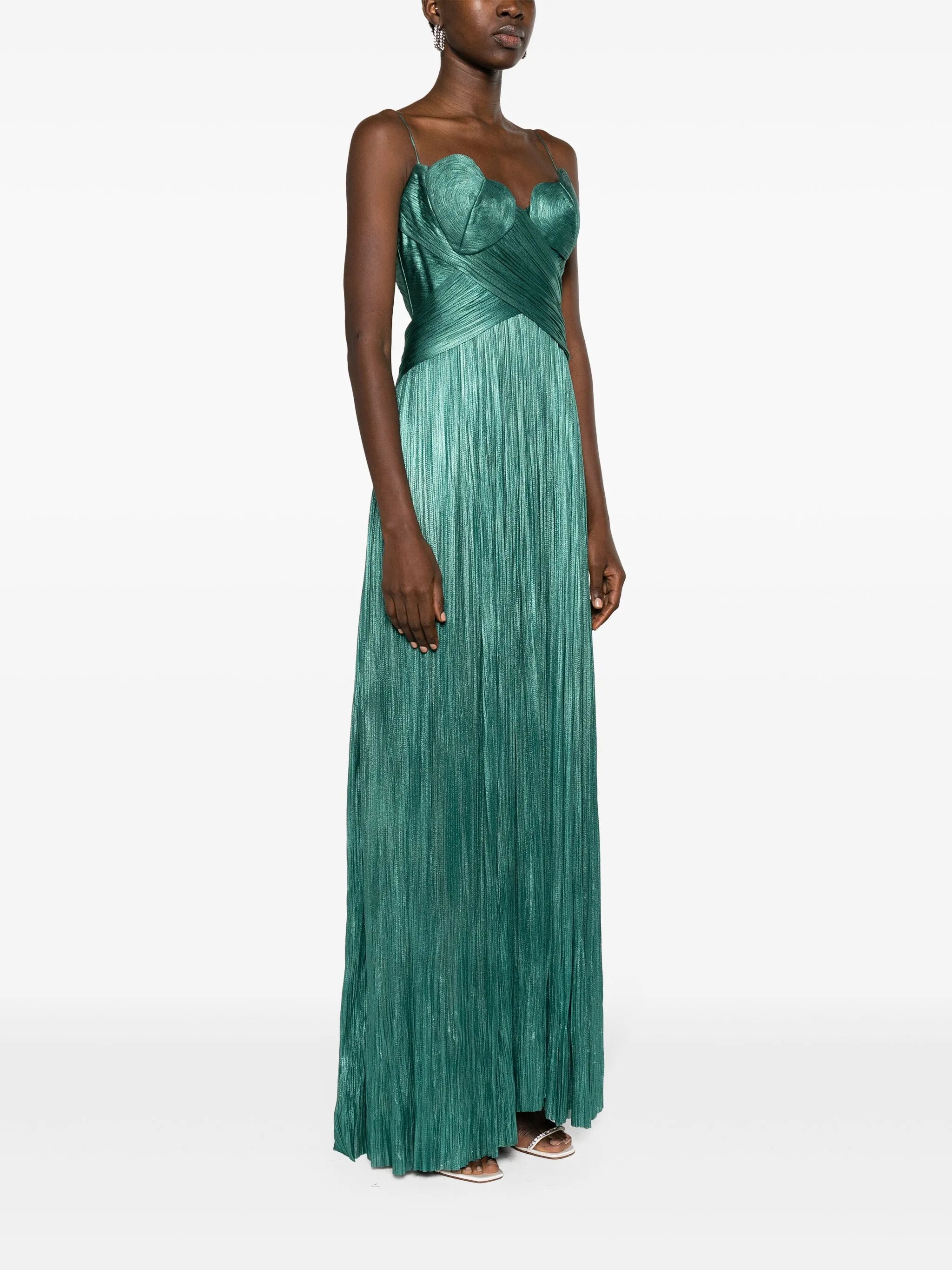 Rovena pleated gown