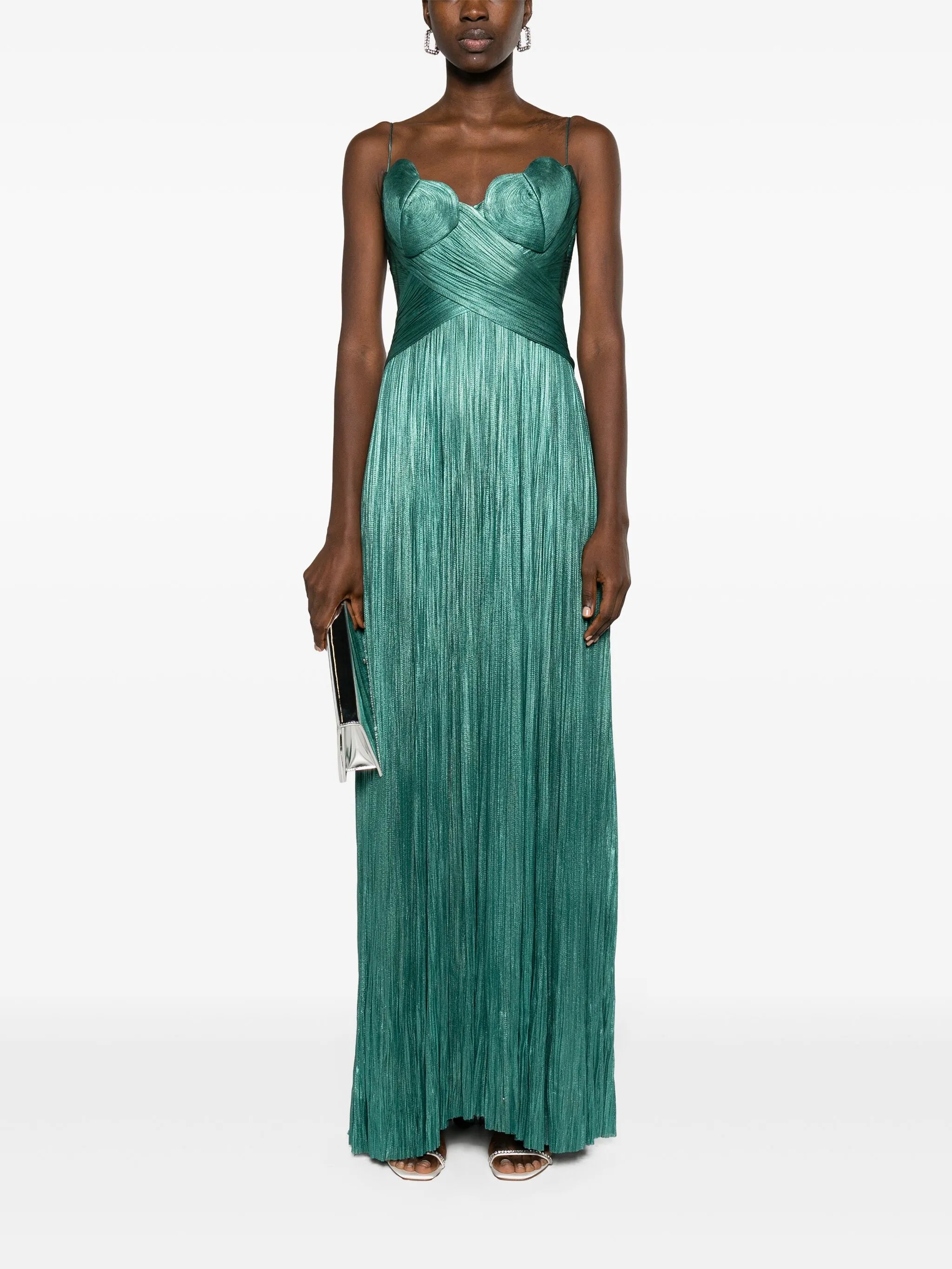 Rovena pleated gown