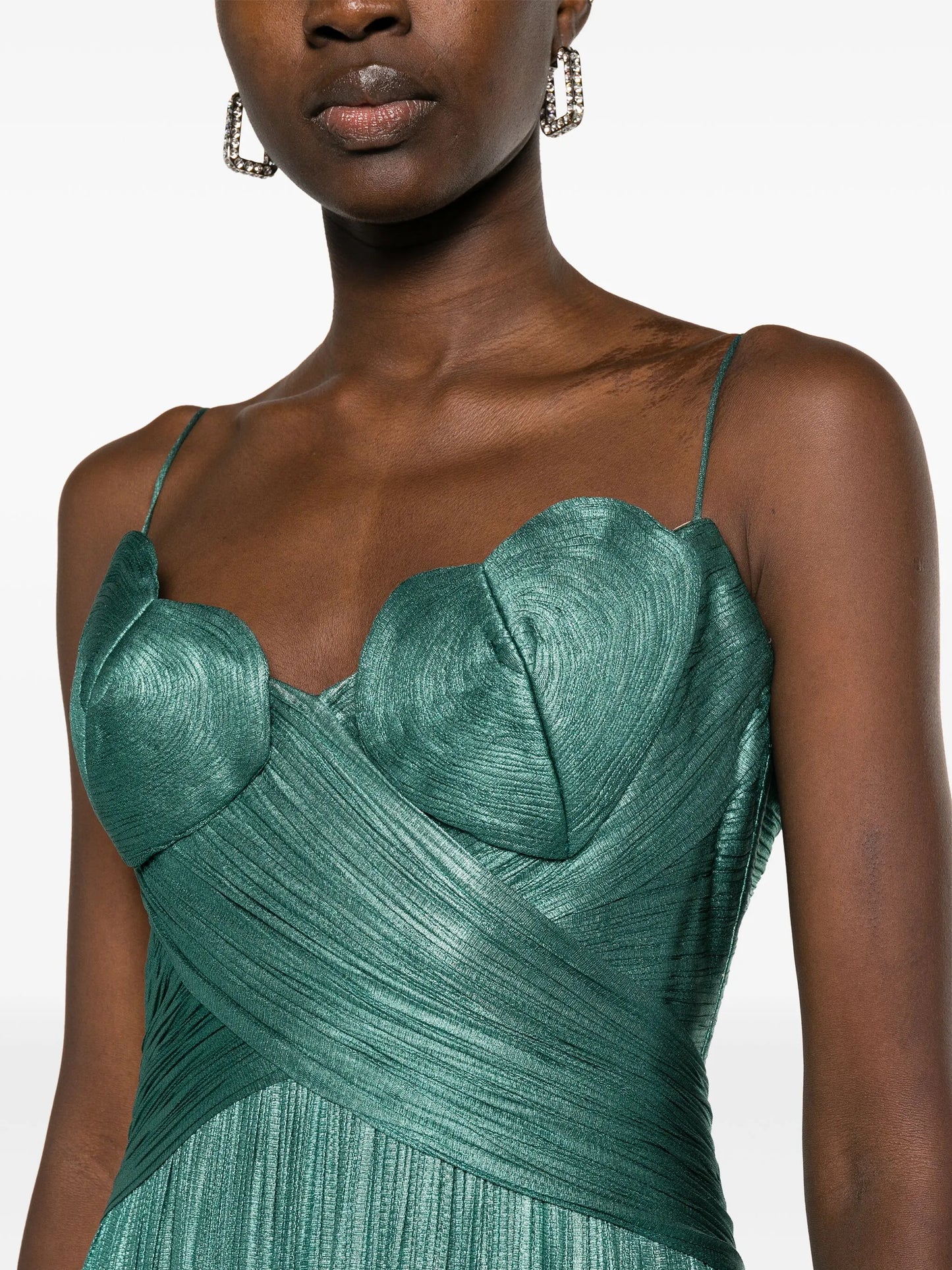 Rovena pleated gown