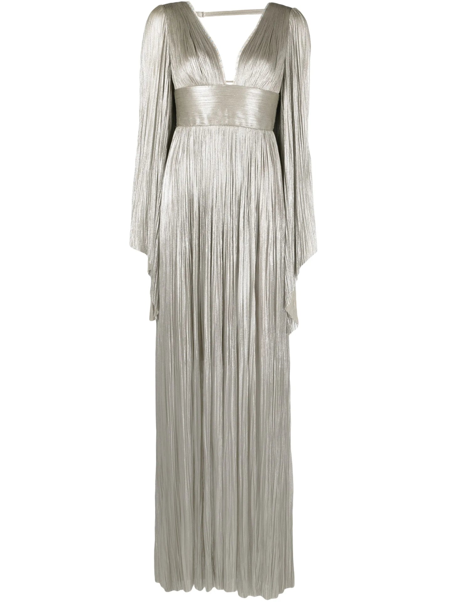 Harlow rhinestone-detail pleated maxi dress