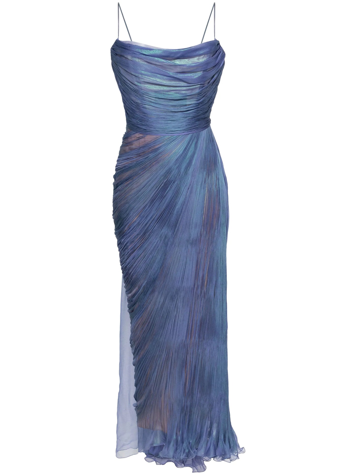 Regina plissé silk gown