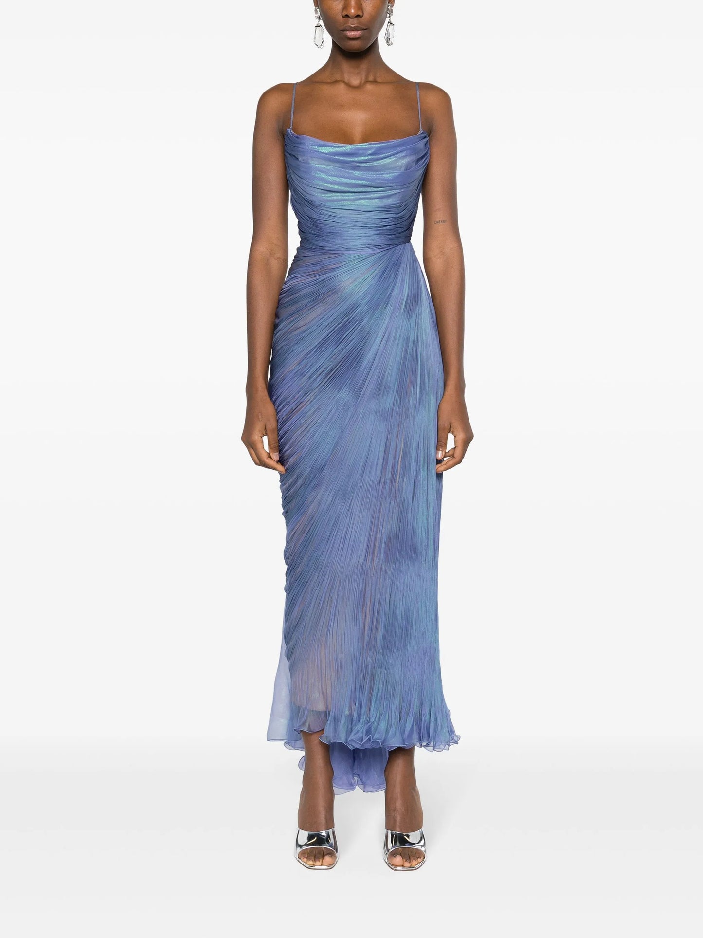 Regina plissé silk gown