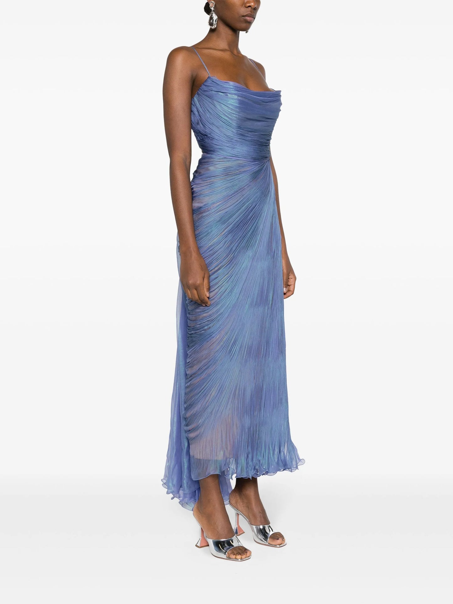 Regina plissé silk gown