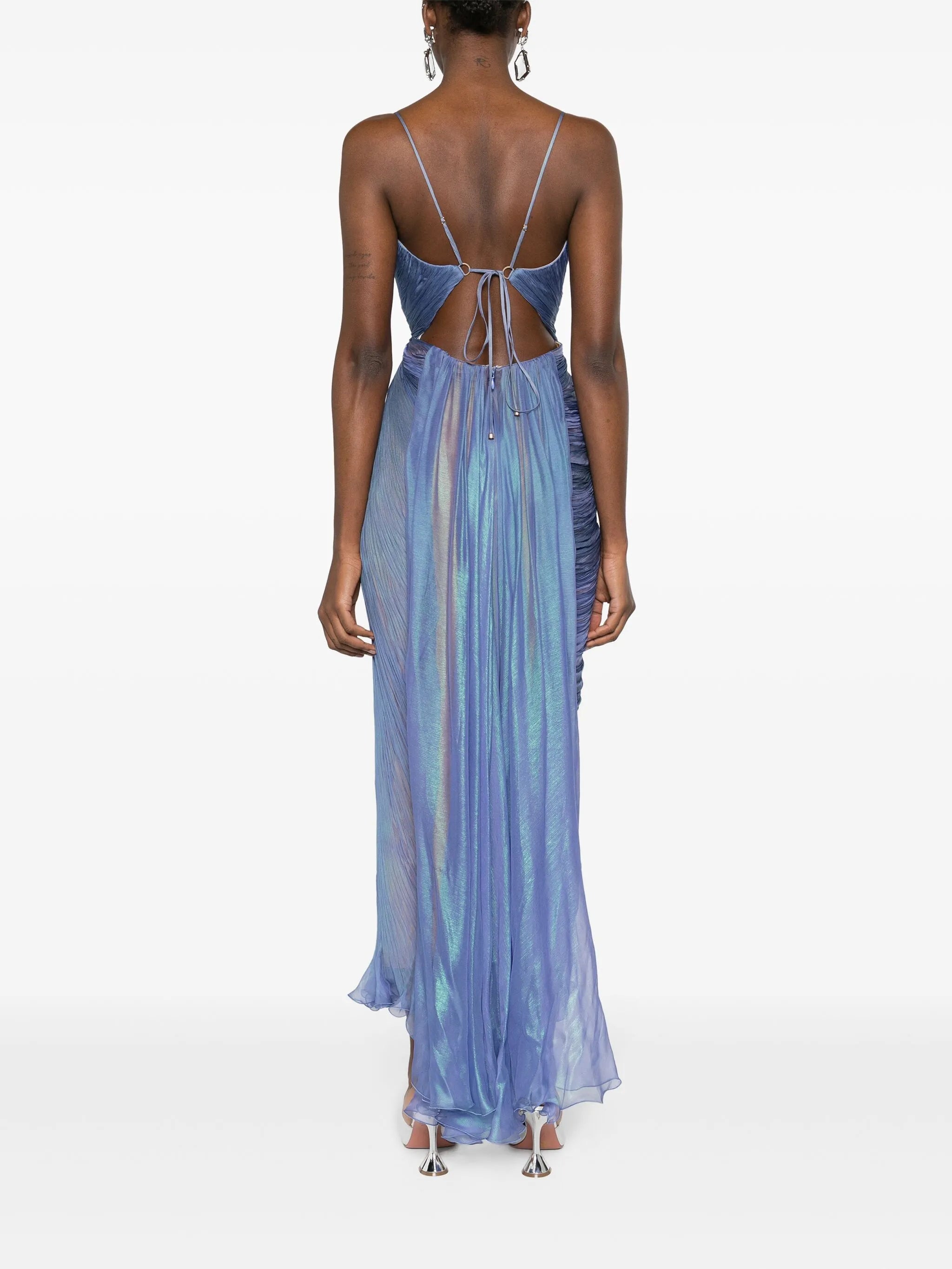 Regina plissé silk gown