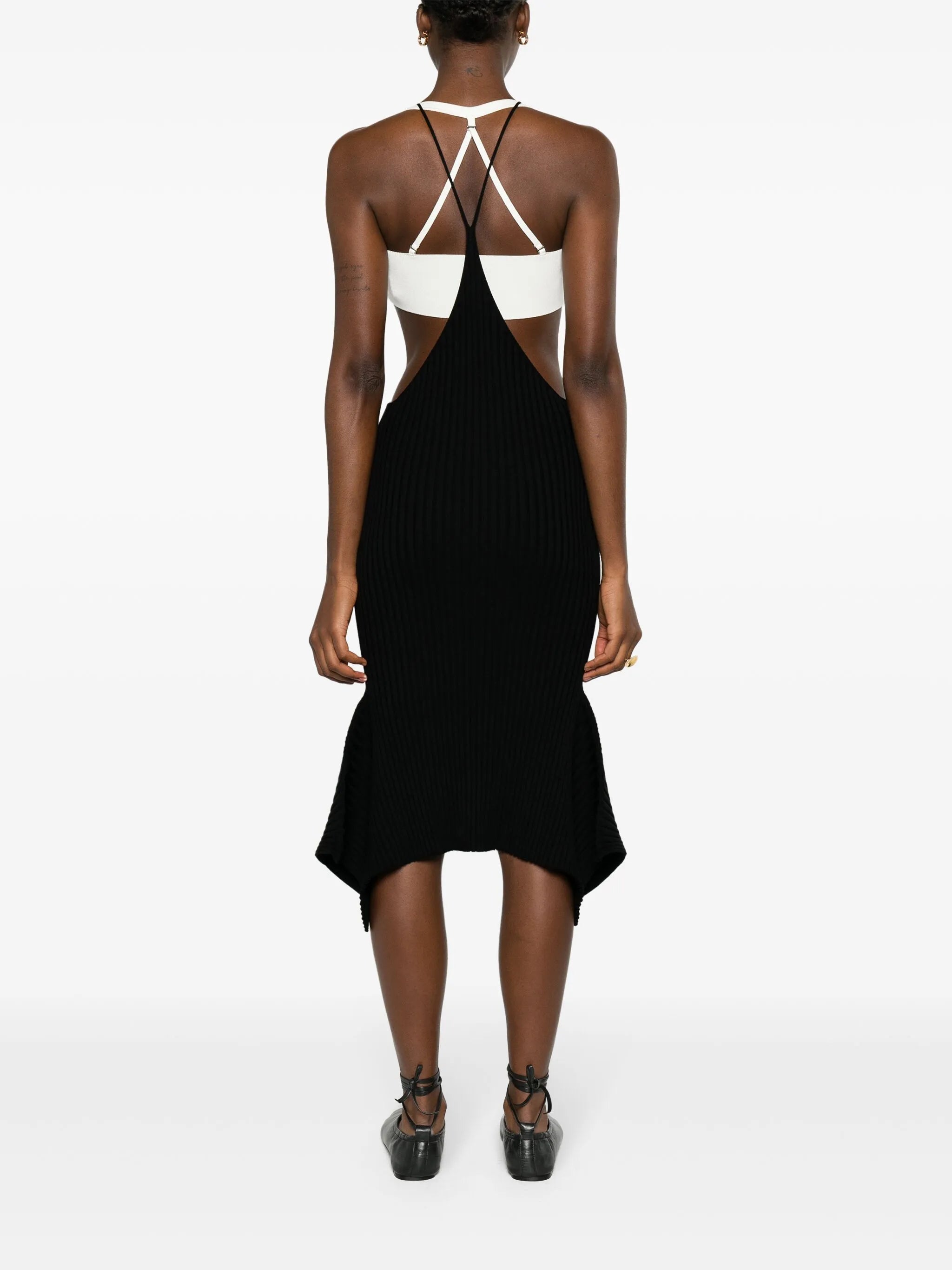 Shala ribbed midi skirt