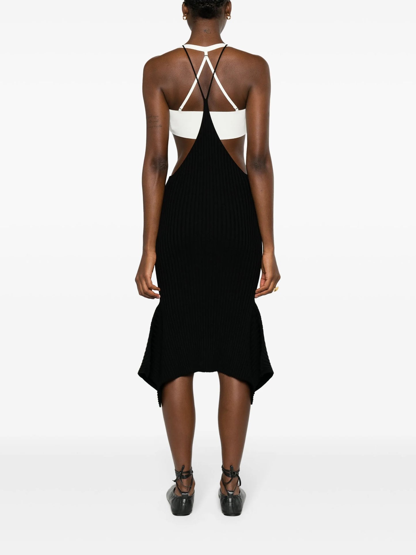 Shala ribbed midi skirt