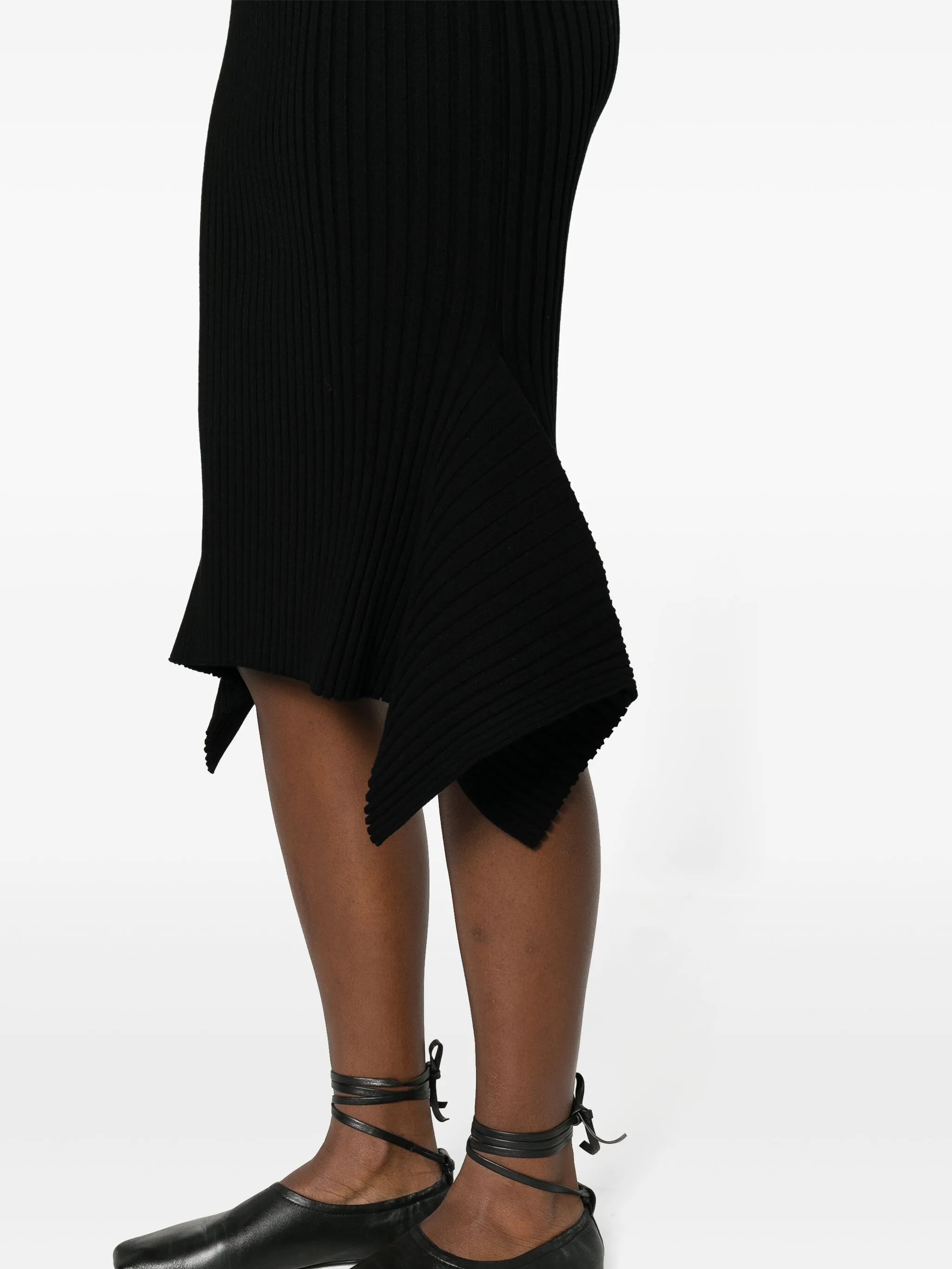 Shala ribbed midi skirt