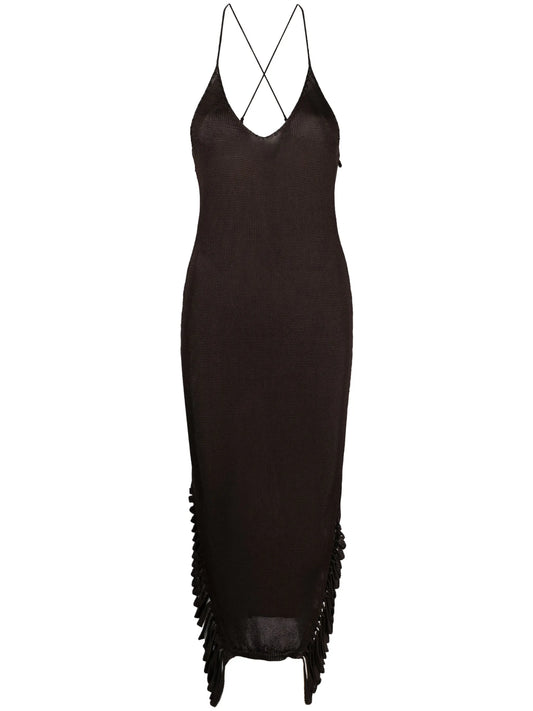 Stalacite slip midi dress