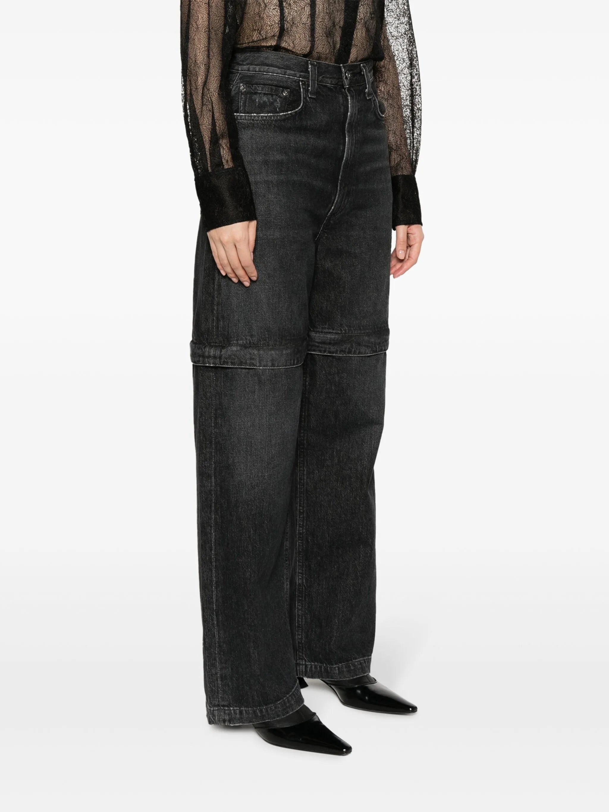 Risha convertible straight-leg jeans