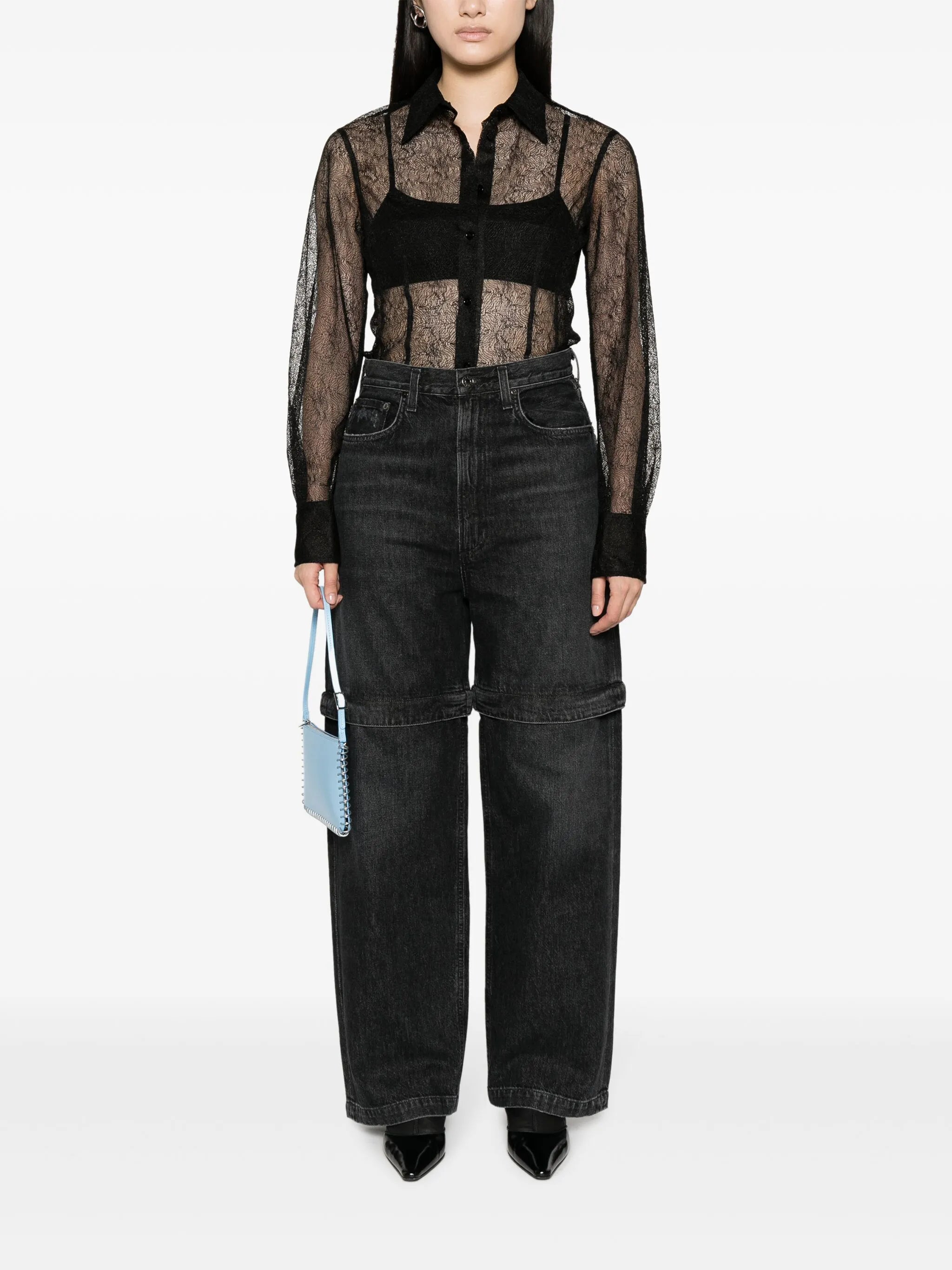 Risha convertible straight-leg jeans