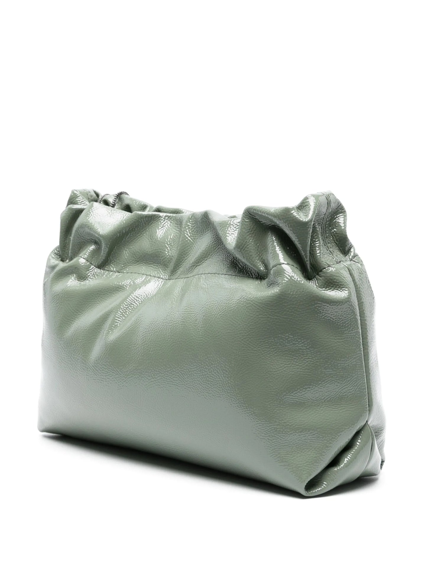 logo-debossed leather shoulder bag