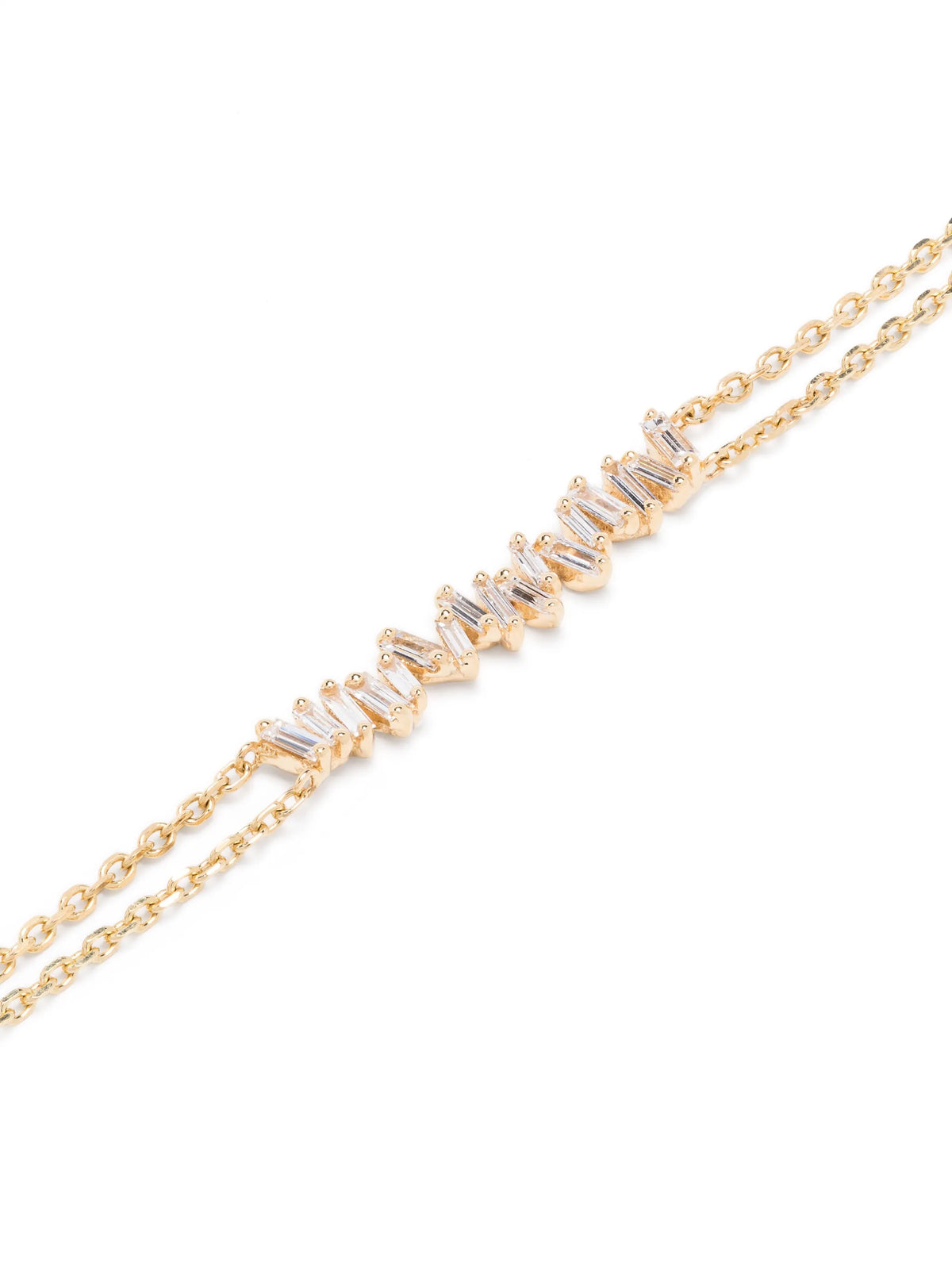 18kt yellow gold diamond bar bracelet