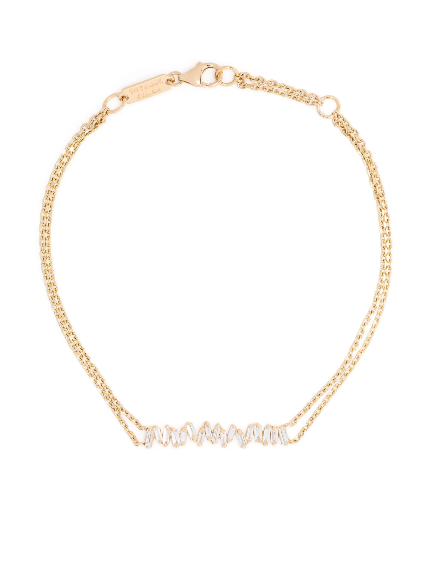 18kt yellow gold diamond bar bracelet