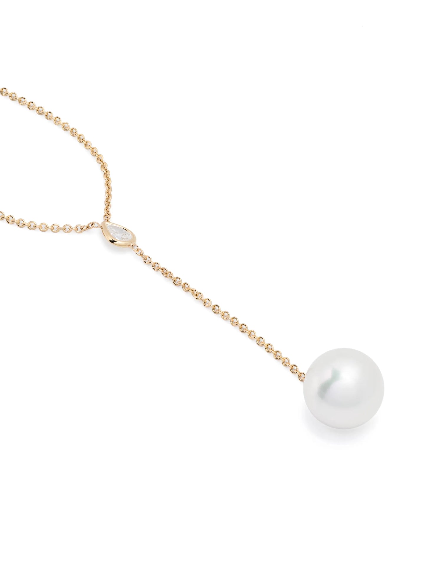 14kt yellow gold Sea Of Beauty pearl and diamond long necklace
