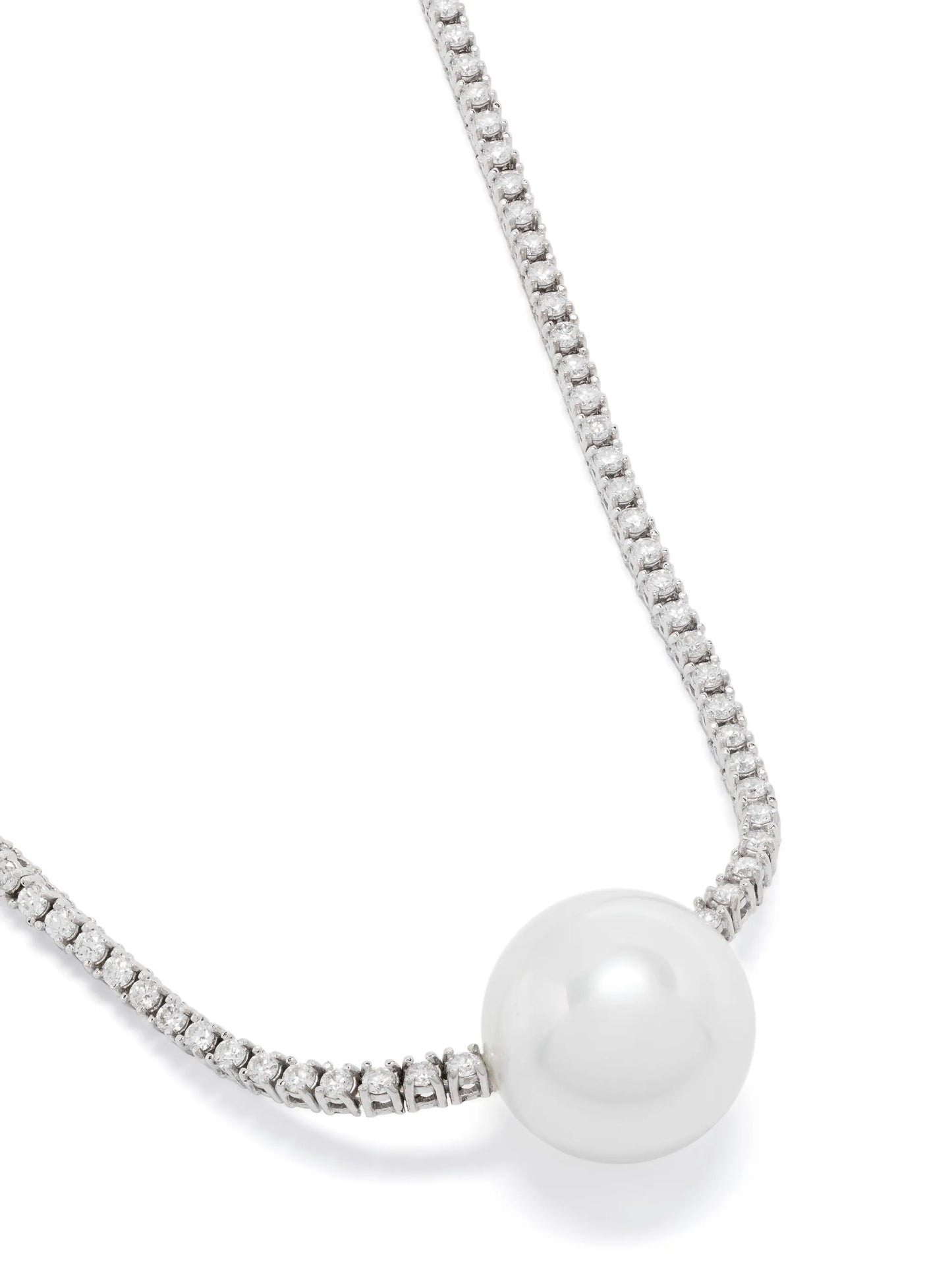 18kt white gold Eve South Sea pearl and diamond necklace