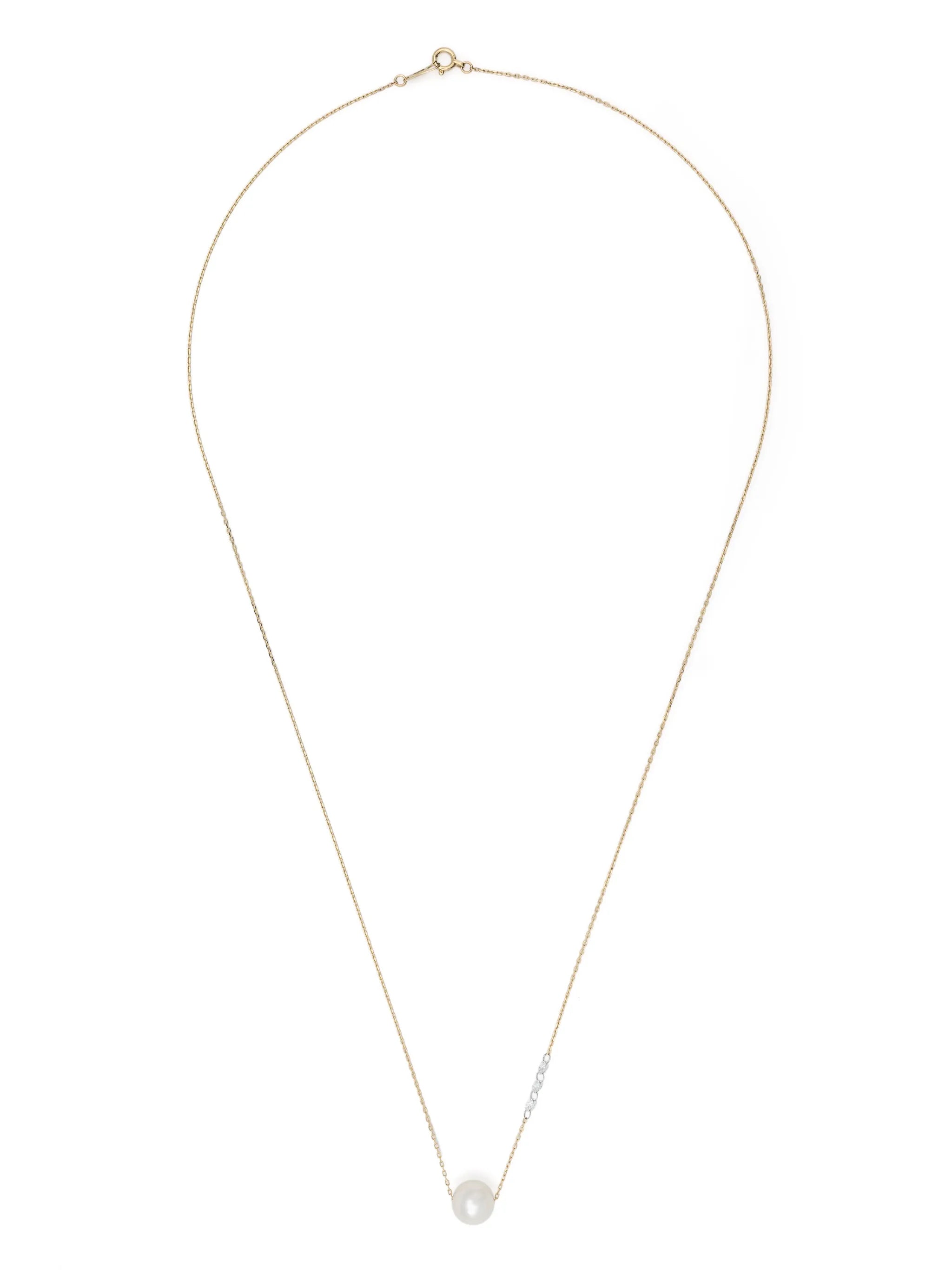 14kt yellow gold Sea Of Beauty pearl and diamond necklace