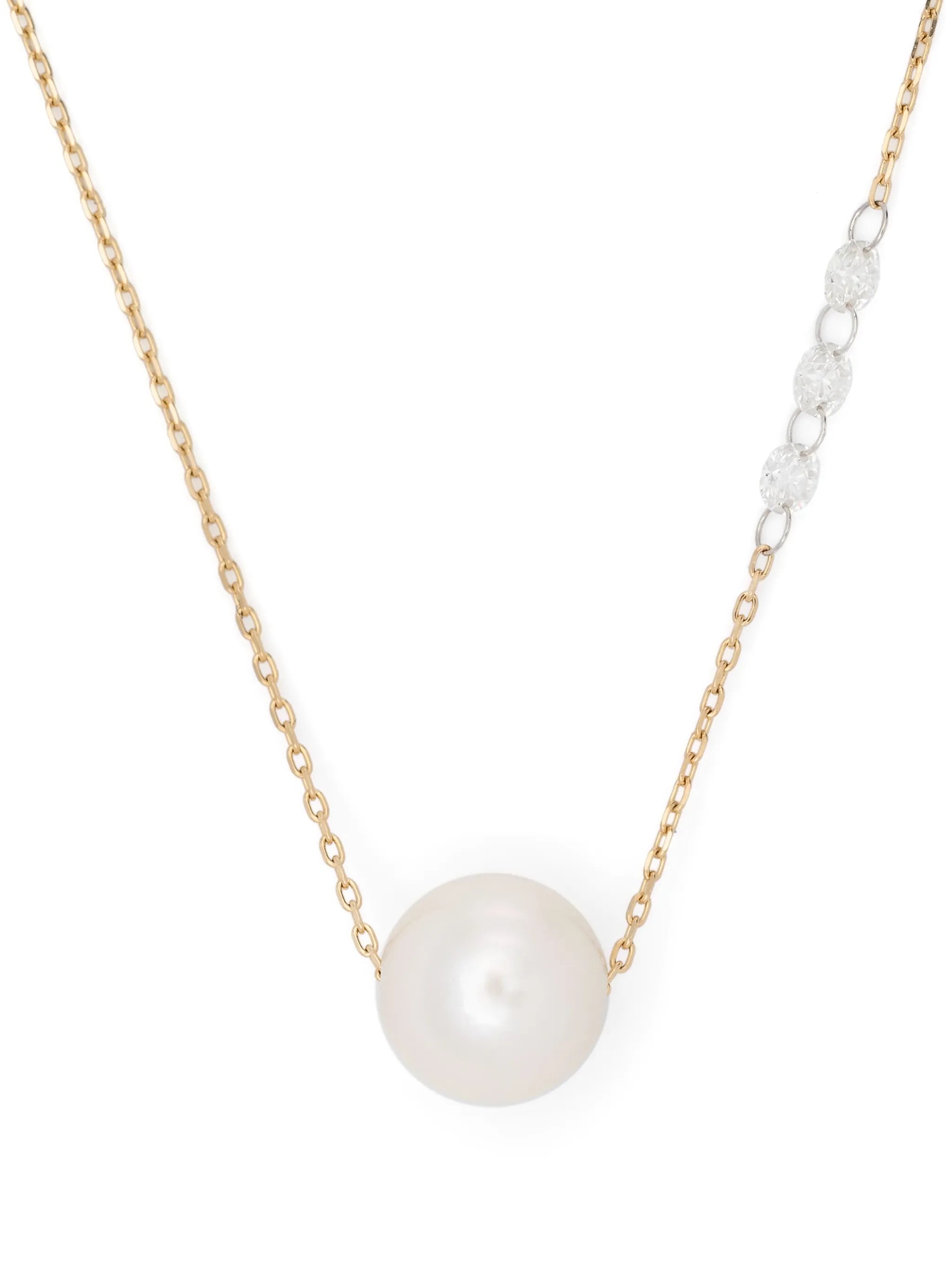 14kt yellow gold Sea Of Beauty pearl and diamond necklace