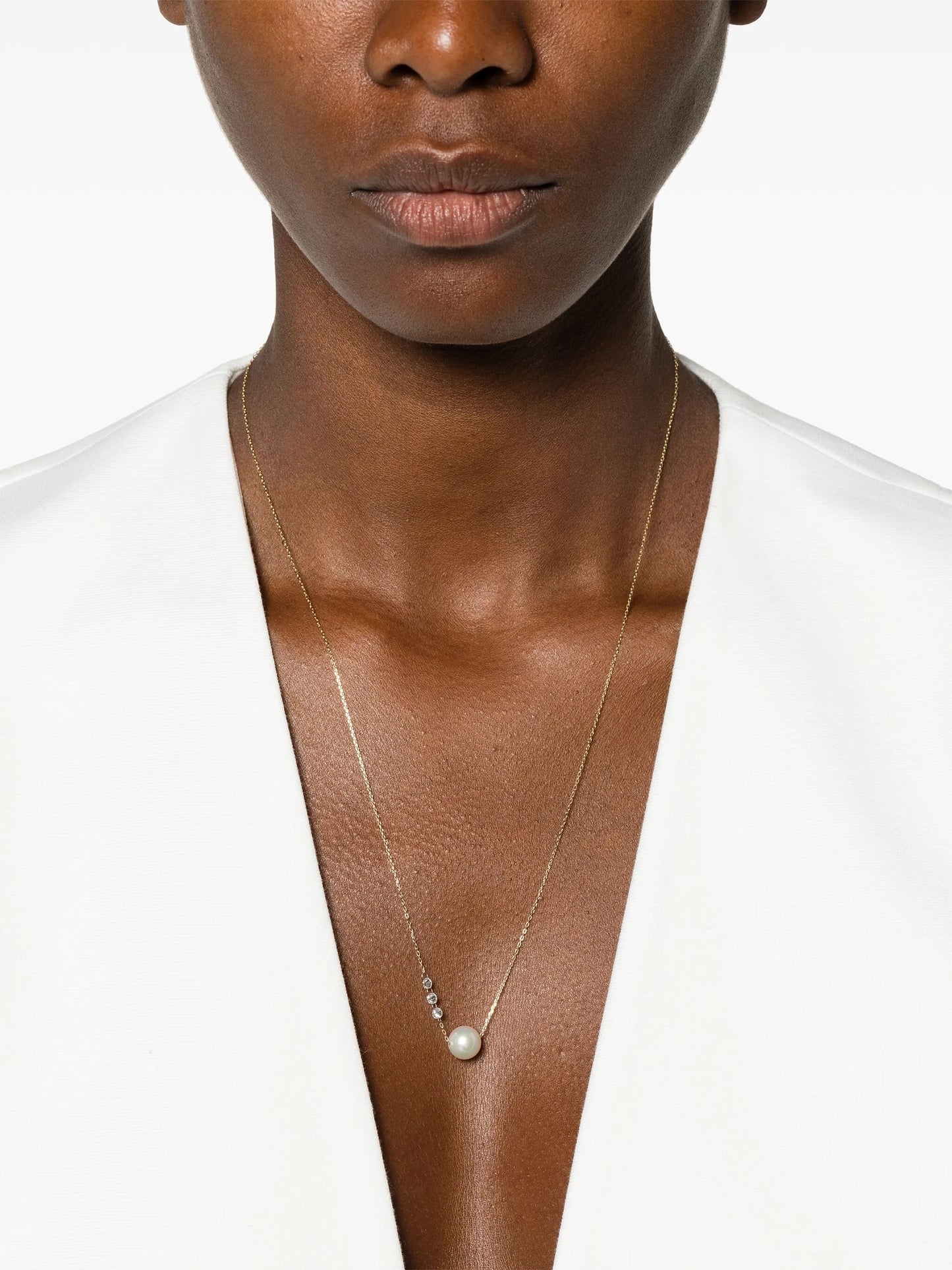 14kt yellow gold Sea Of Beauty pearl and diamond necklace