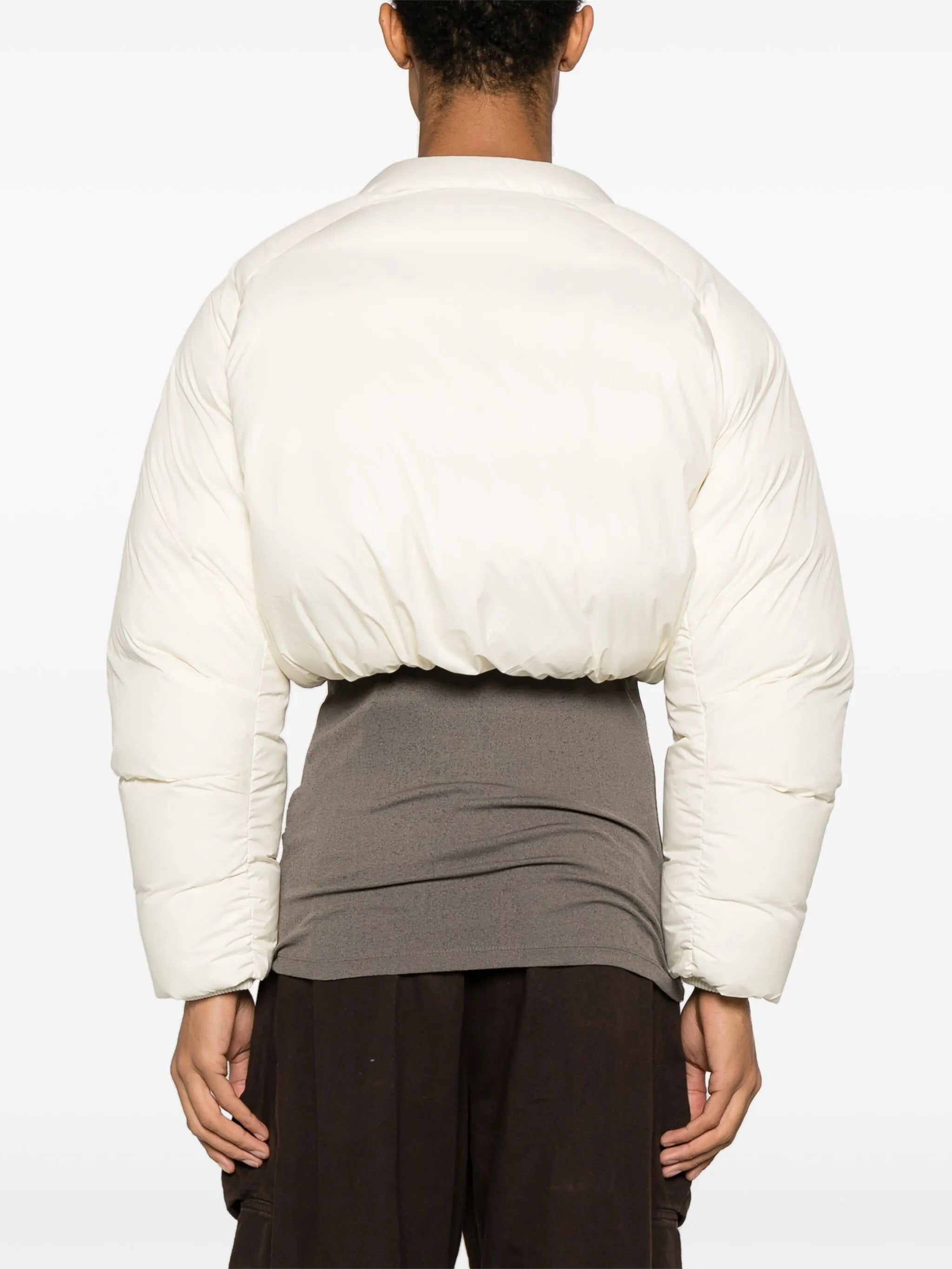 Pillow cropped down jacket