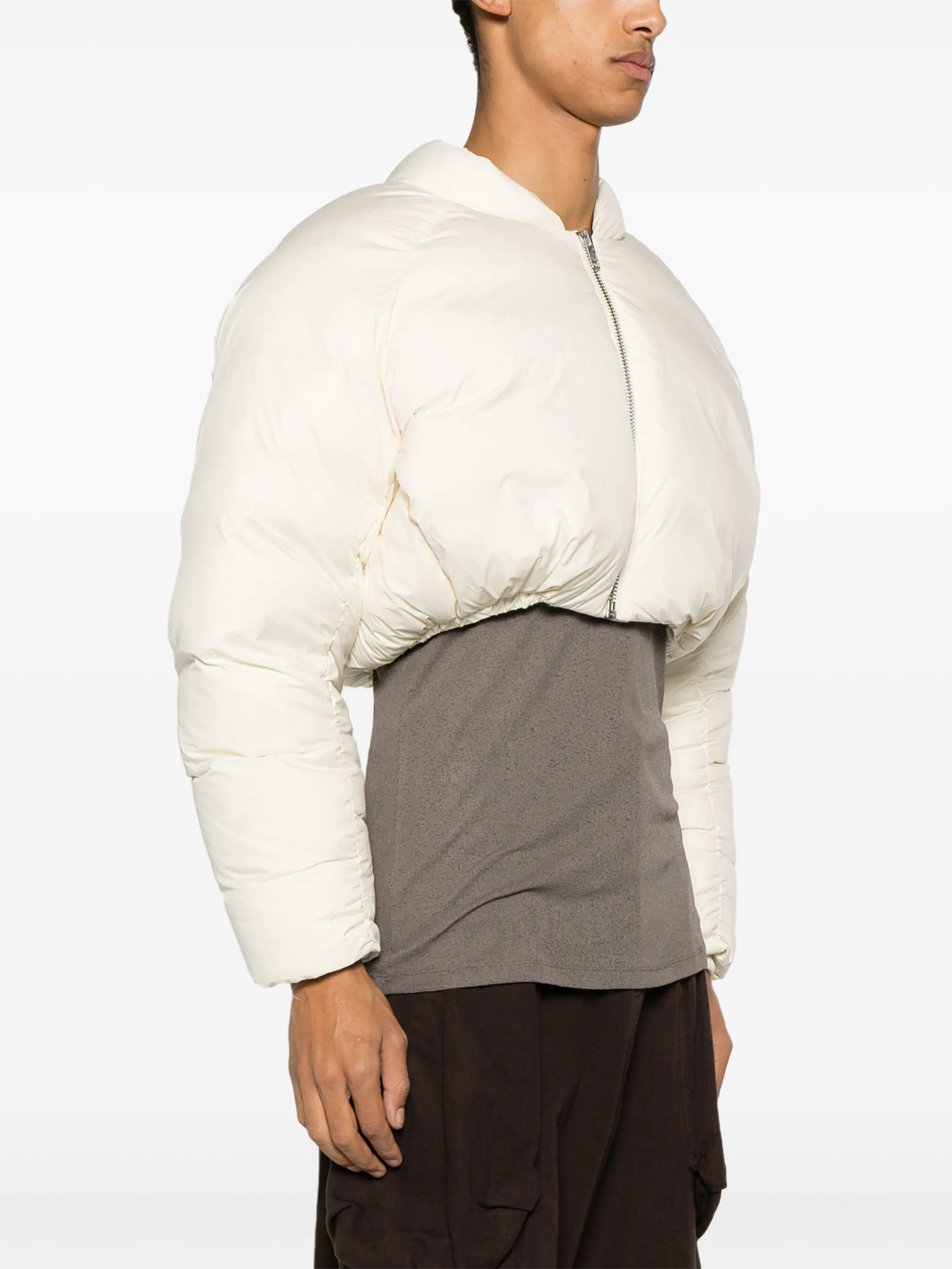 Pillow cropped down jacket