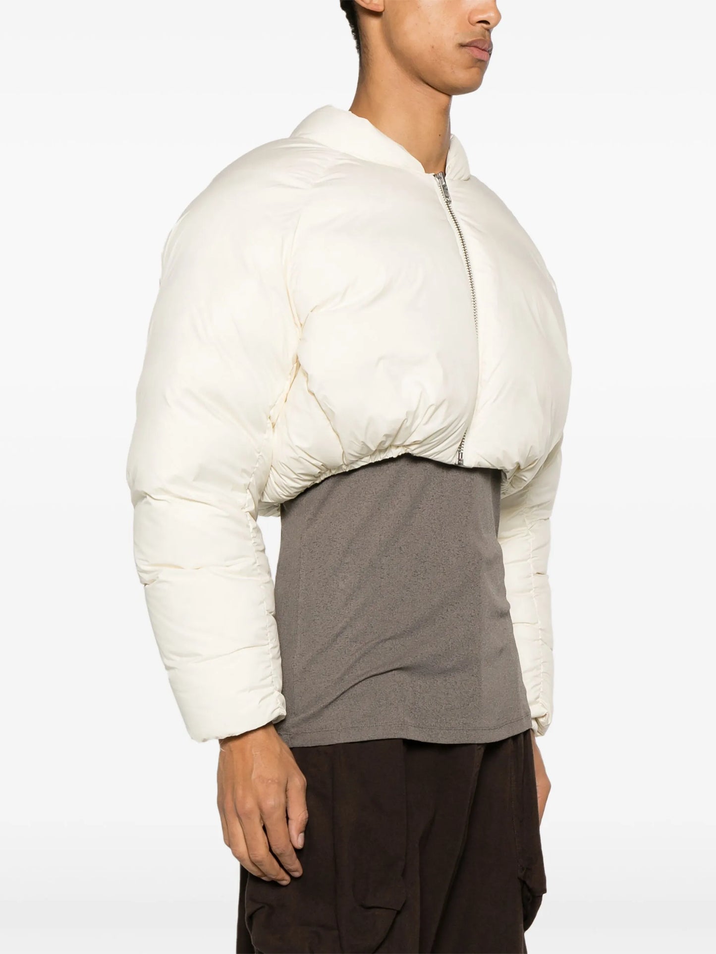 Pillow cropped down jacket