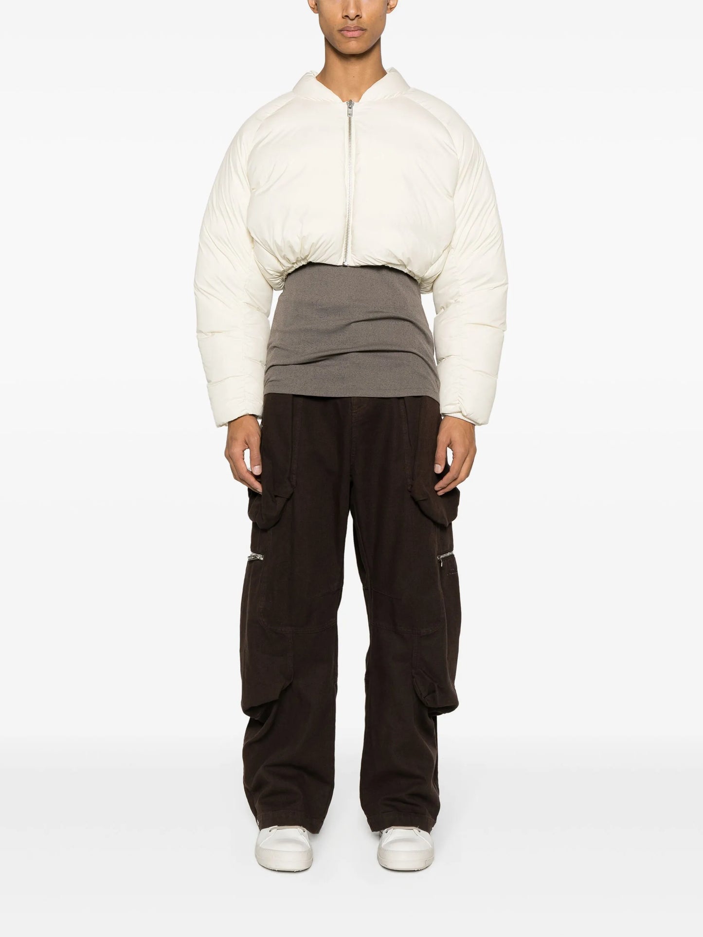 Pillow cropped down jacket