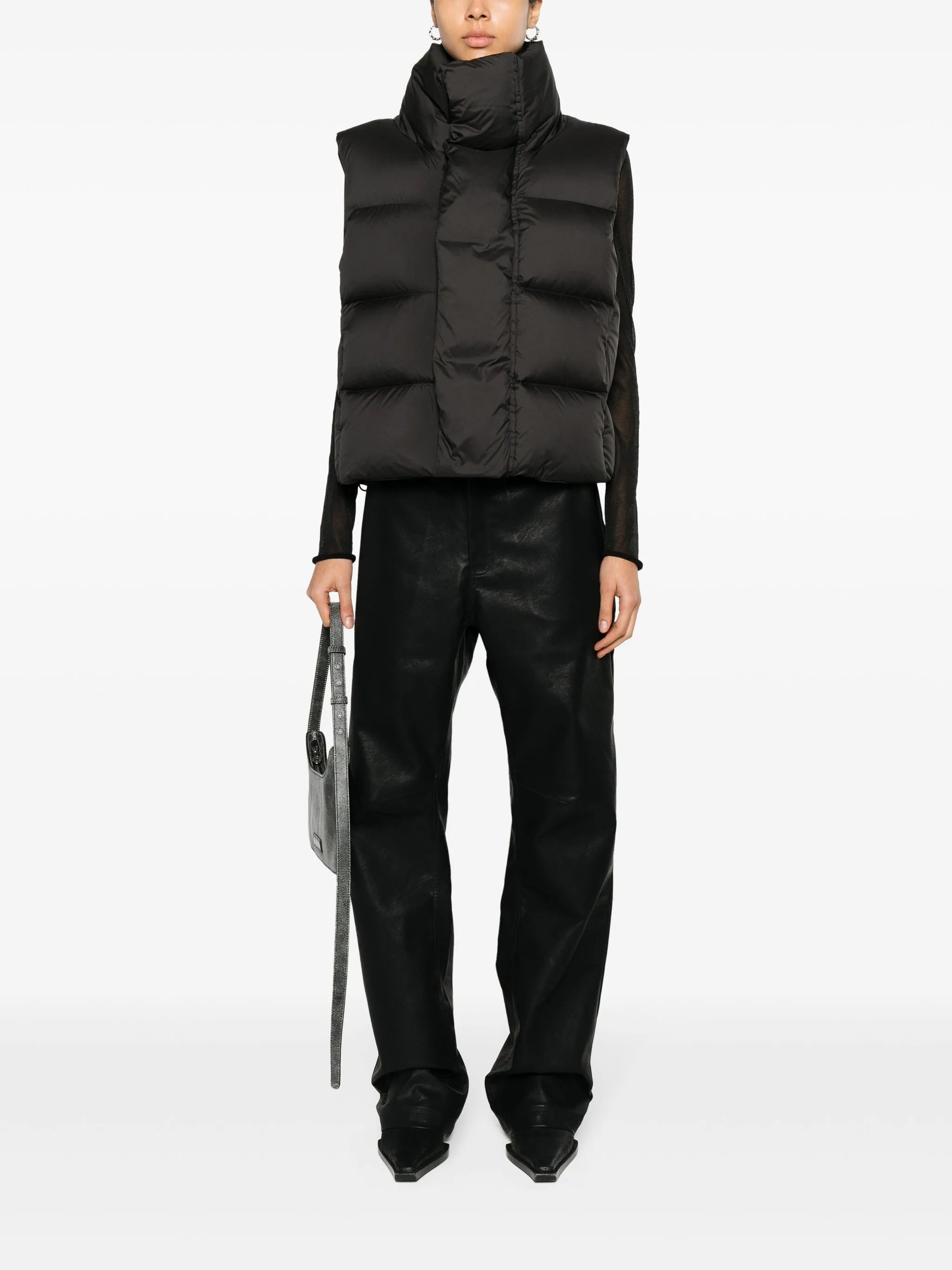 padded quilted down gilet