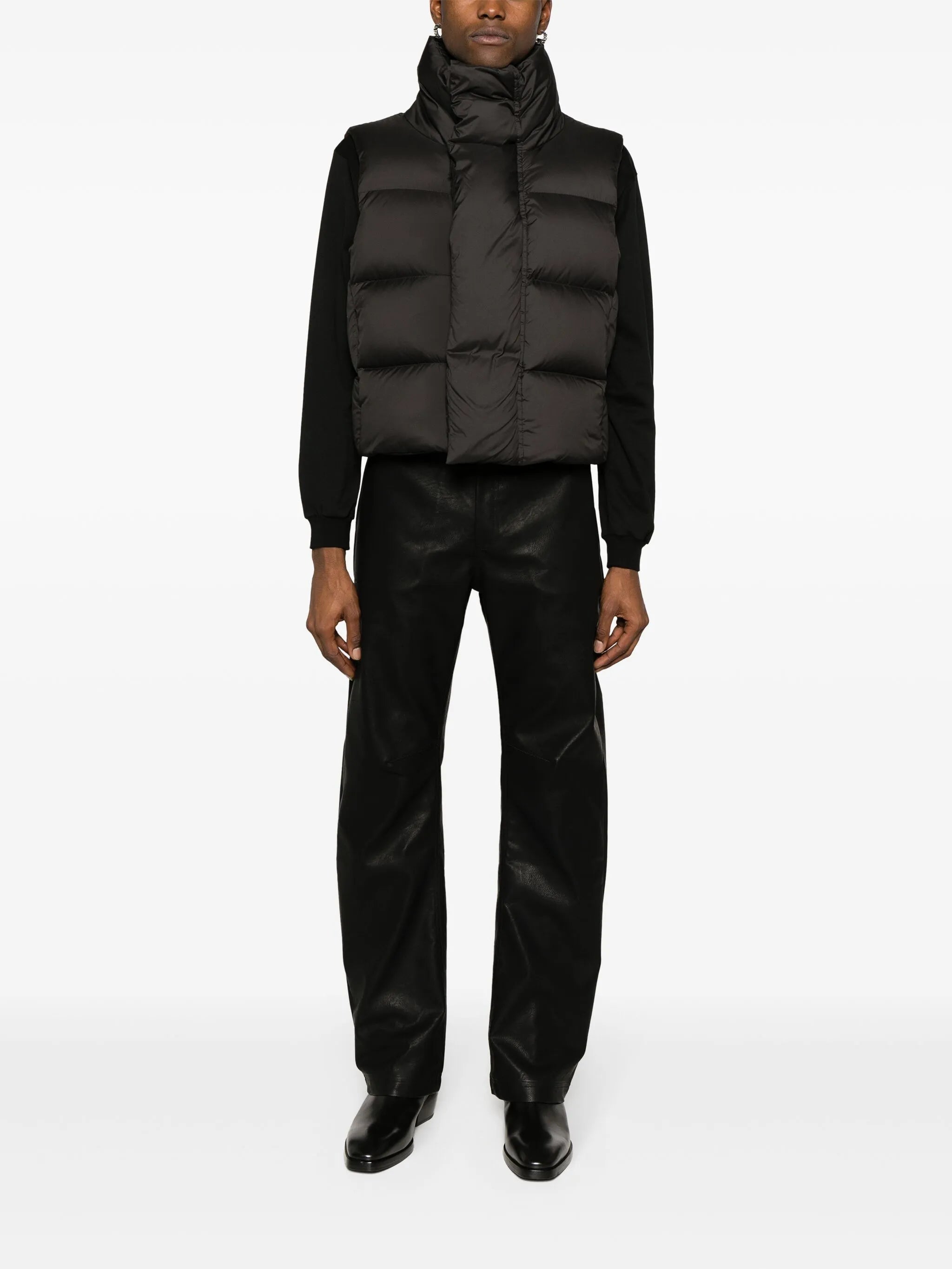 padded quilted down gilet