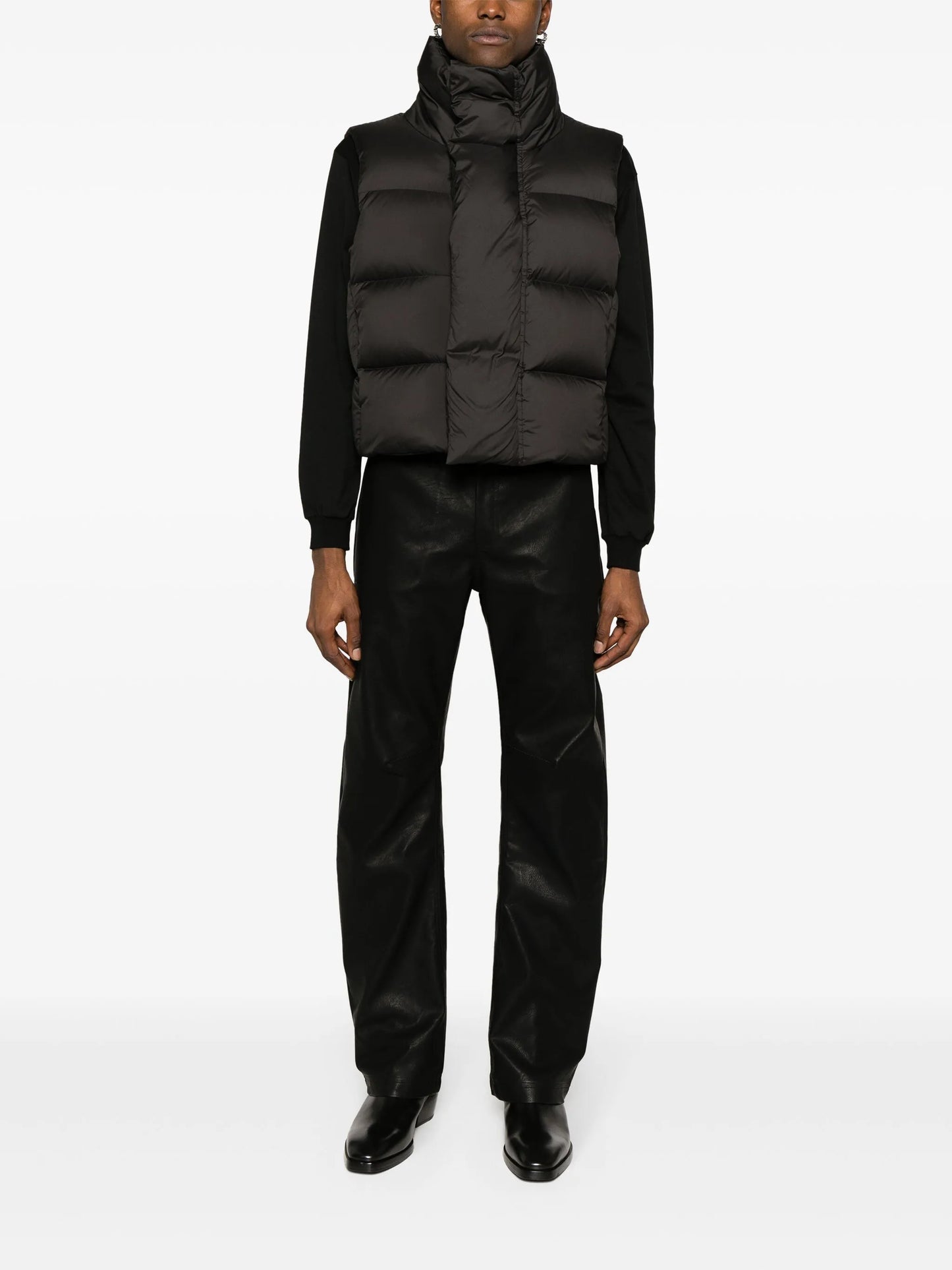 padded quilted down gilet