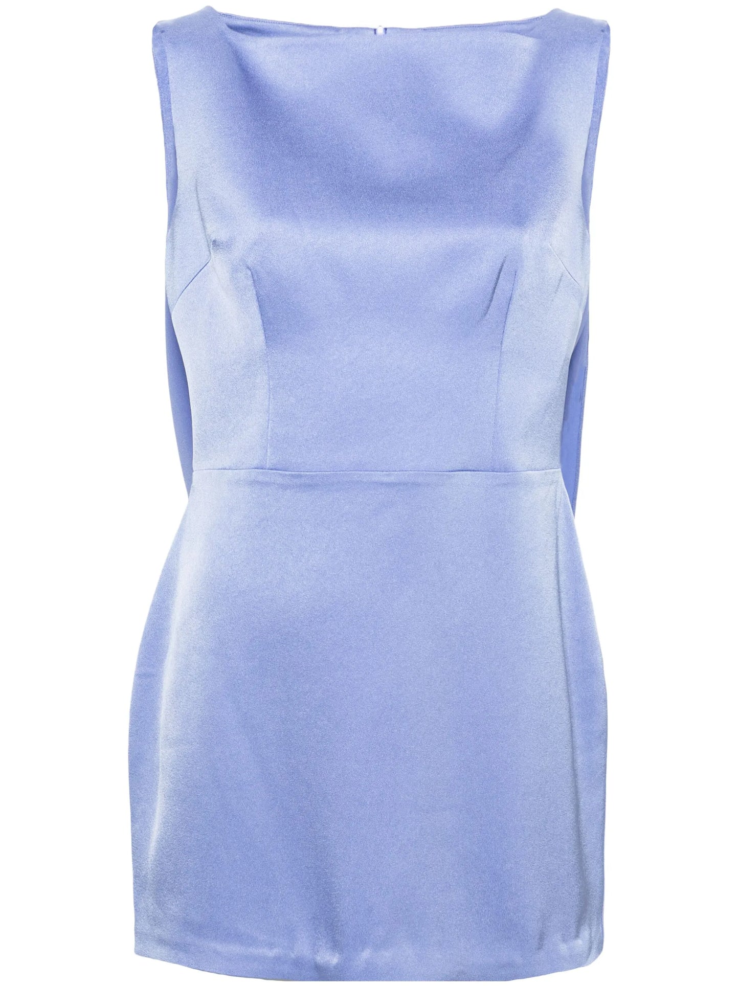 draped-panel satin minidress
