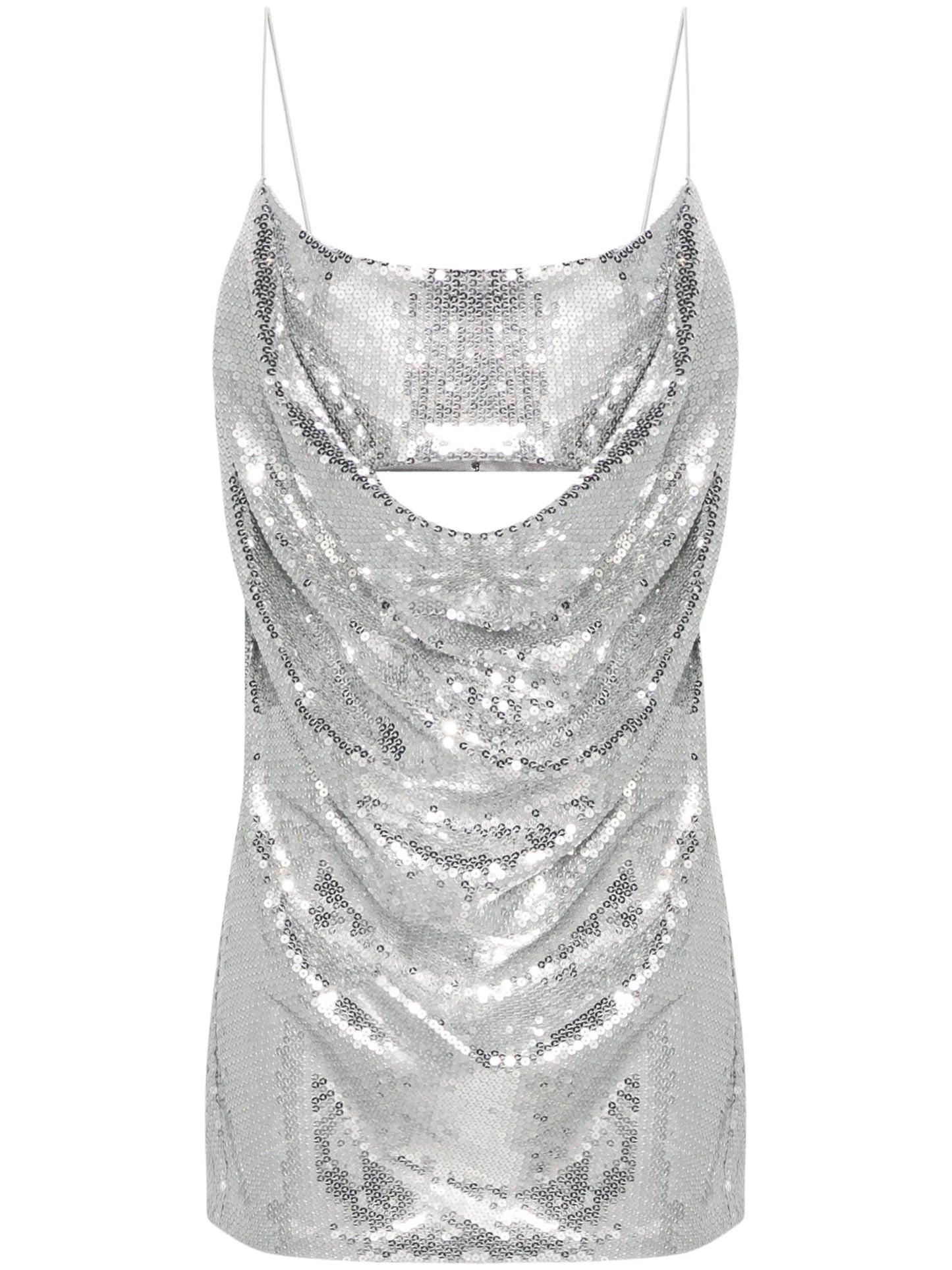 sequinned open-back minidress