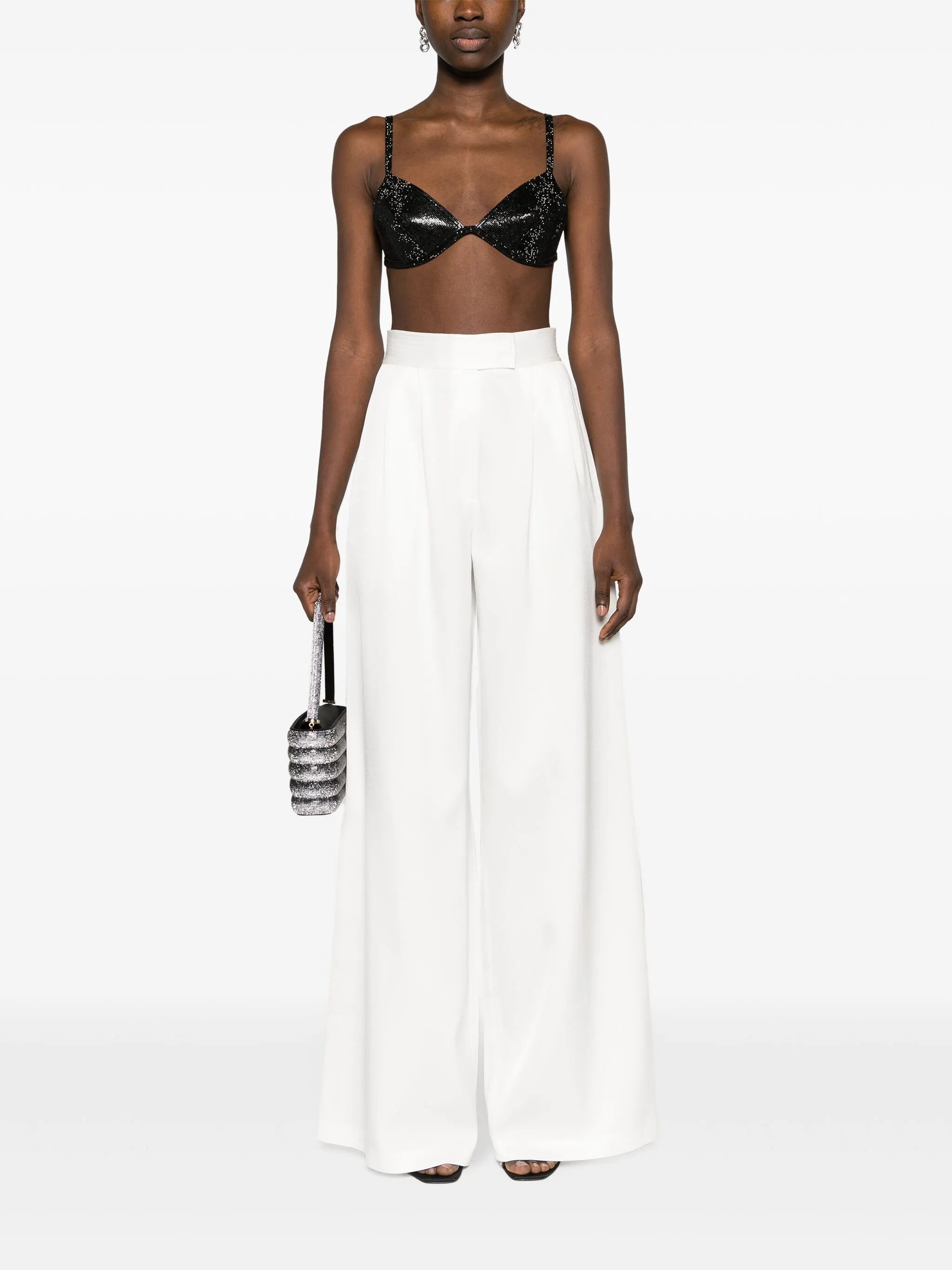 wide-leg satin trousers