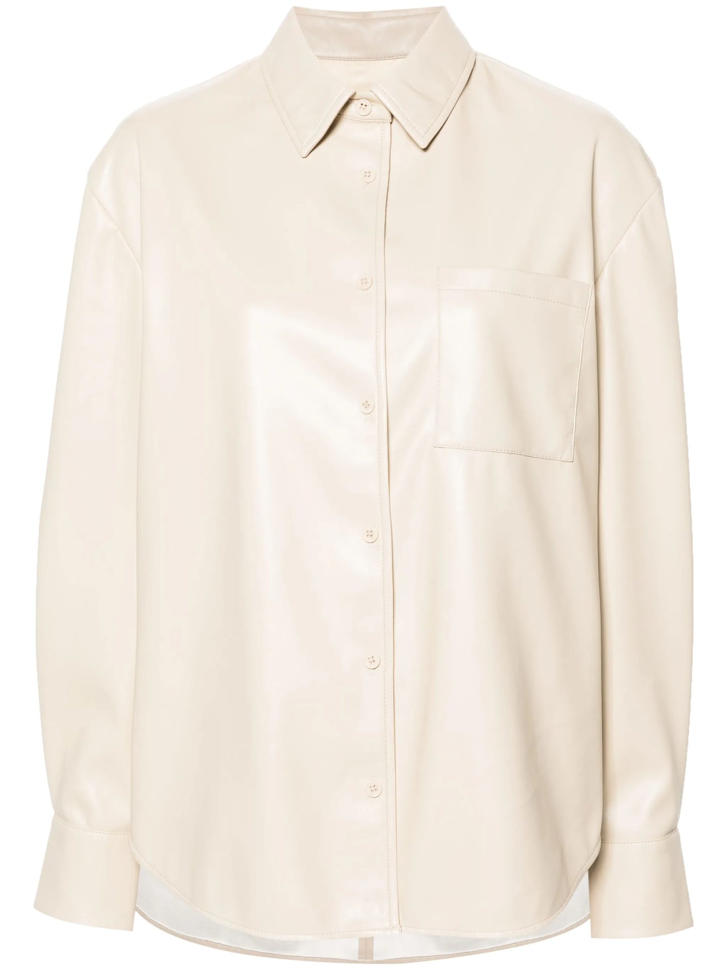 Chrissie faux-leather shirt