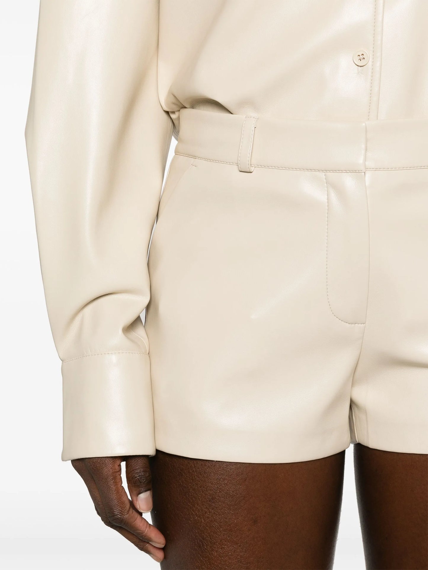 Kate faux-leather shorts